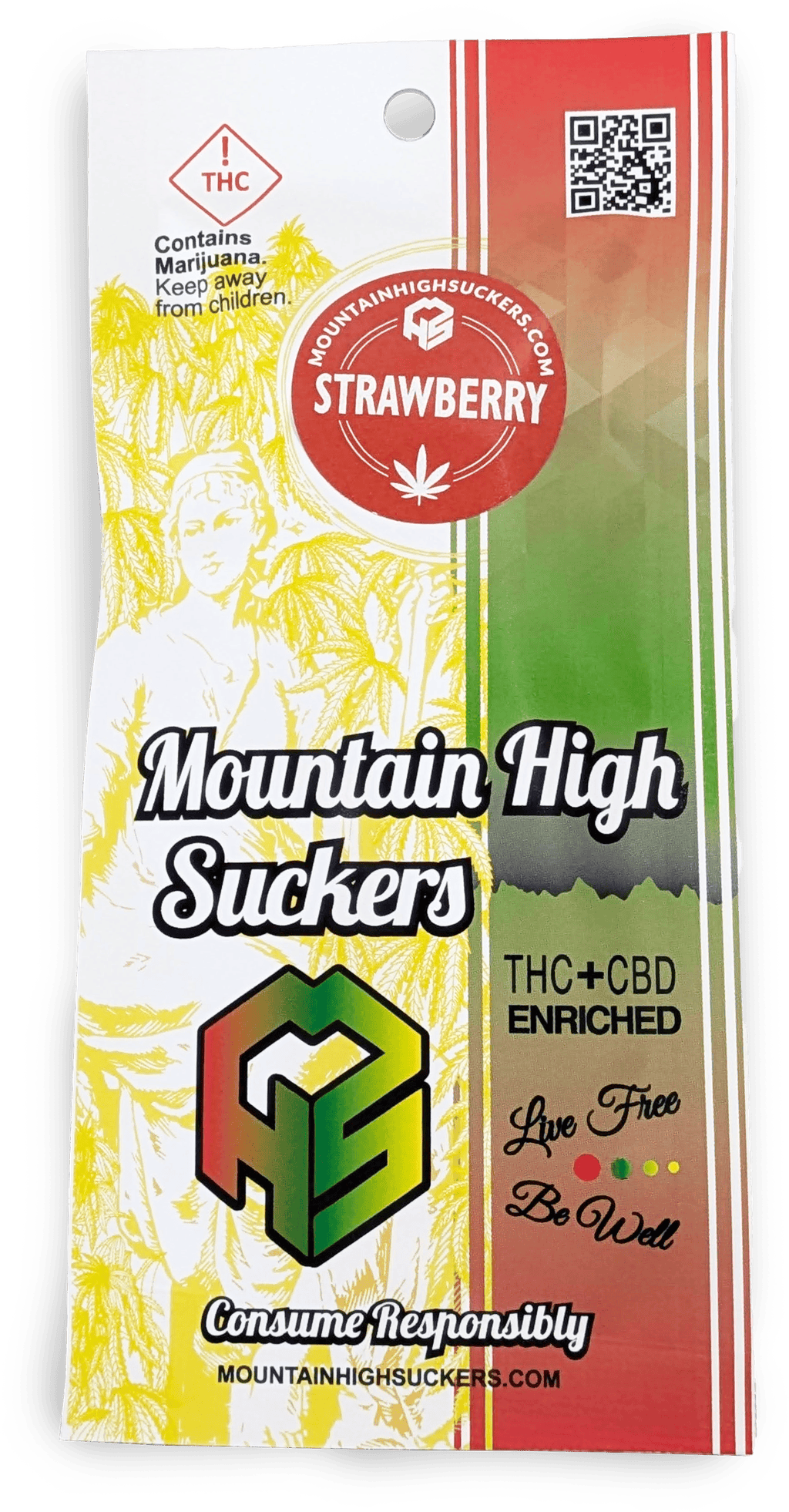 Mountain High Suckers – 🍭🍓 Strawberry 10mg (REC)