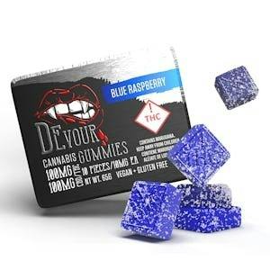 🫐⚖️ Devour Gummies – Blue Razz (1:1 CBD/THC) ⚖️🫐 (REC)
