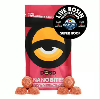 Dosd Gummies 🍓🥭✨ Strawberry Papaya Live Rosin Nano Bites (REC)
