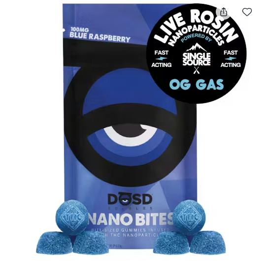 Dosd Gummies 🔵🍬✨ Blue Raspberry Live Rosin Nano Bites (REC)