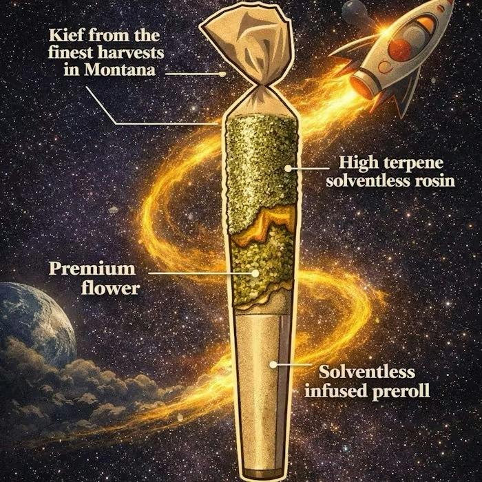 OG Headbanger - Infused Preroll 1g at Mission Mountain Organics Dispensary