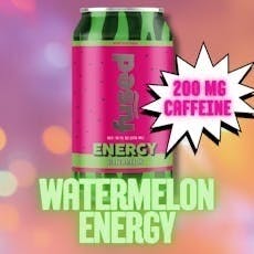 Watermelon Seltzer - 200mg Caffeine - 30mg THC at Mission Mountain Organics - Whitefish Dispensary