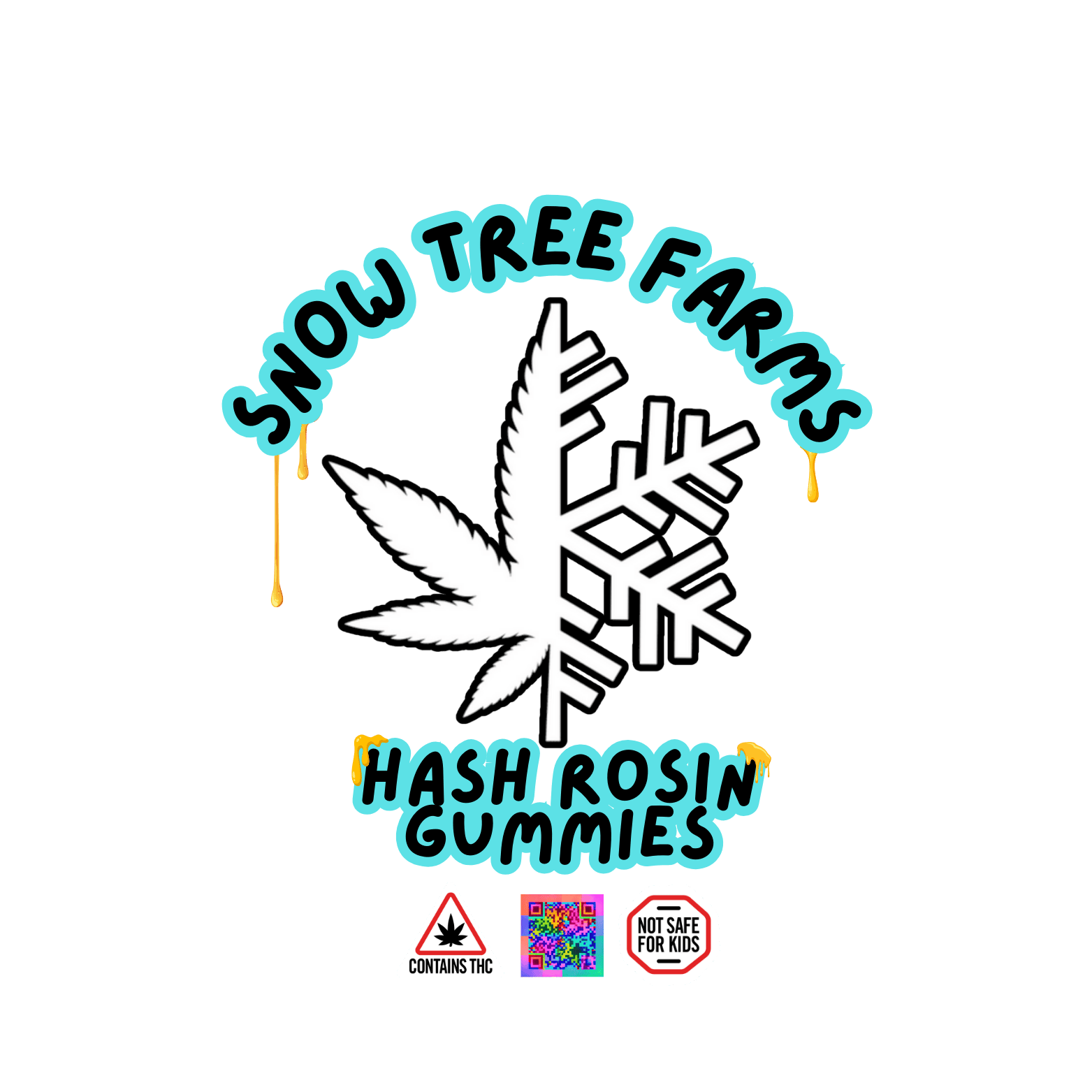 Snow Tree Farms 500mg. Hash Rosin Gummies.
