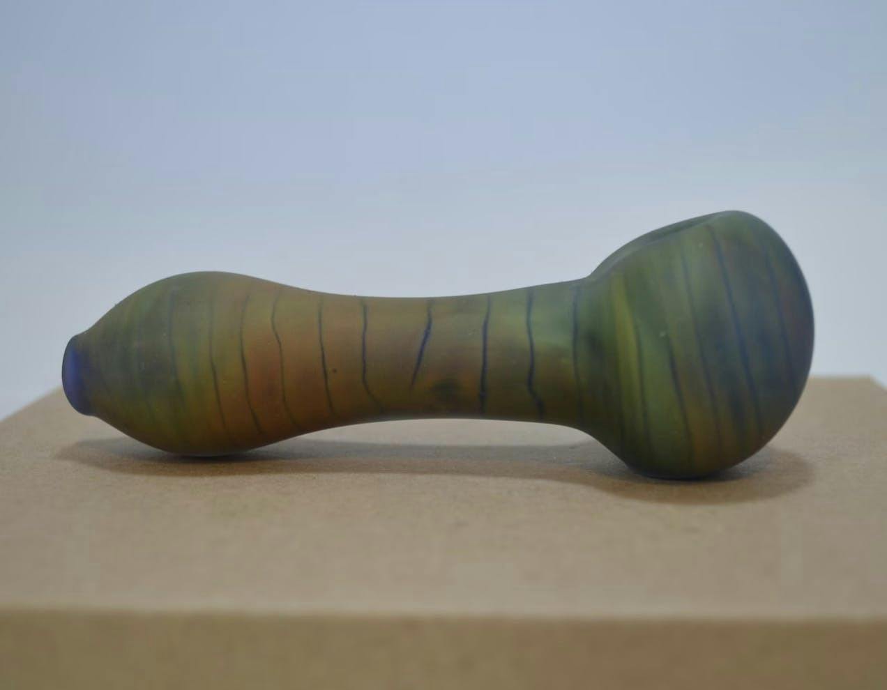 Matte Blue & Green Tye Dye Spoon Pipe