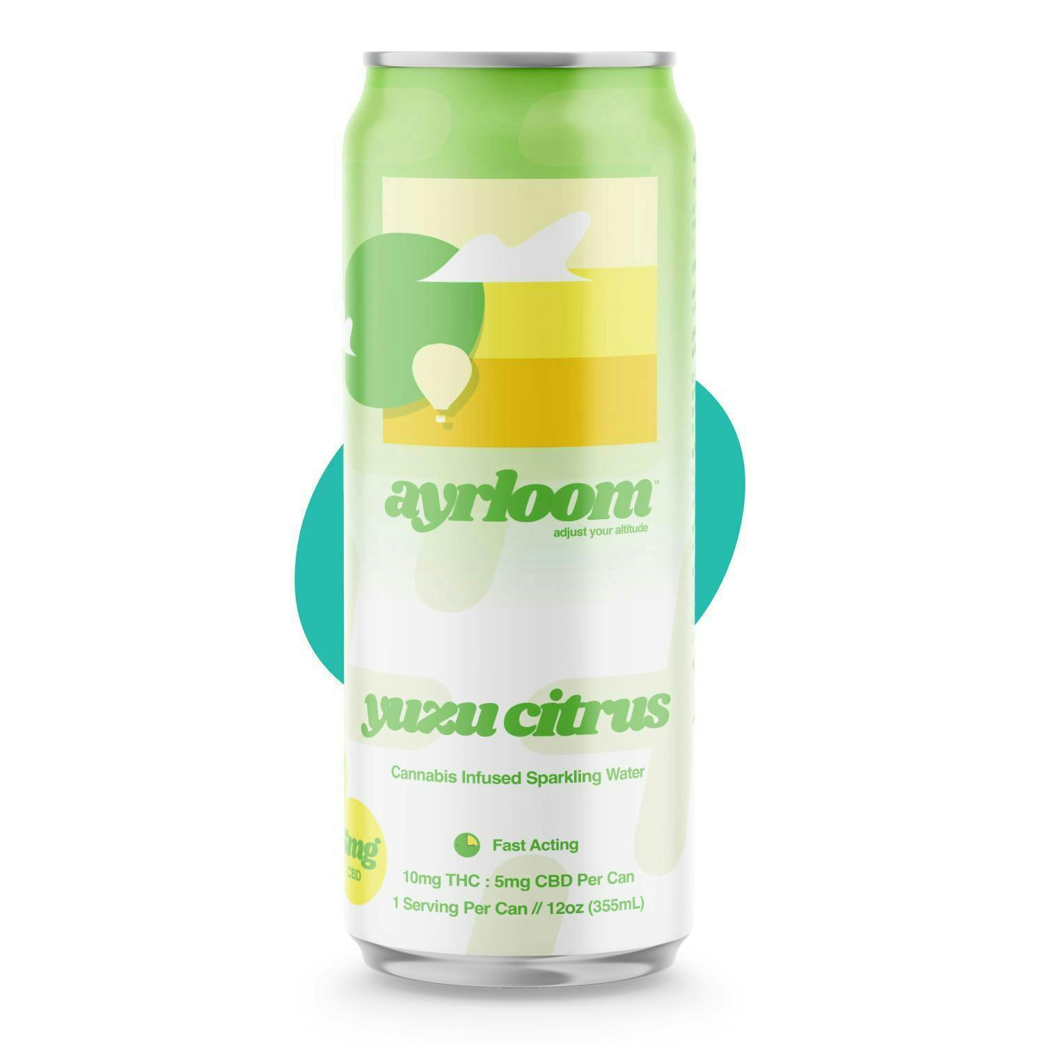 Yuzu Citrus 2:1 THC:CBD | Carbonated | 10mg | 12 fl oz by ayrloom