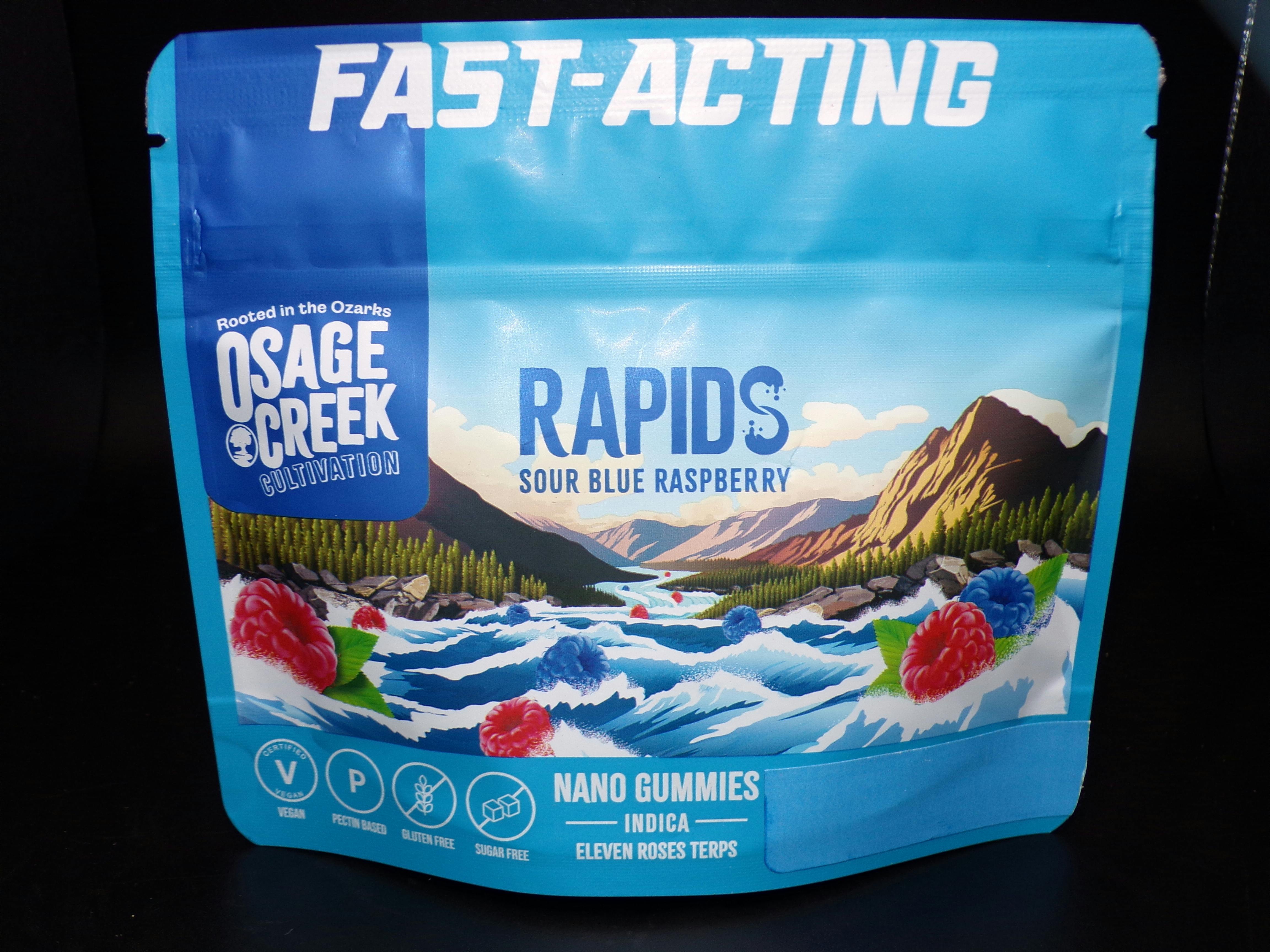Osage Creek - 140mg Sour Blue Raspberry Fast Acting Rapids