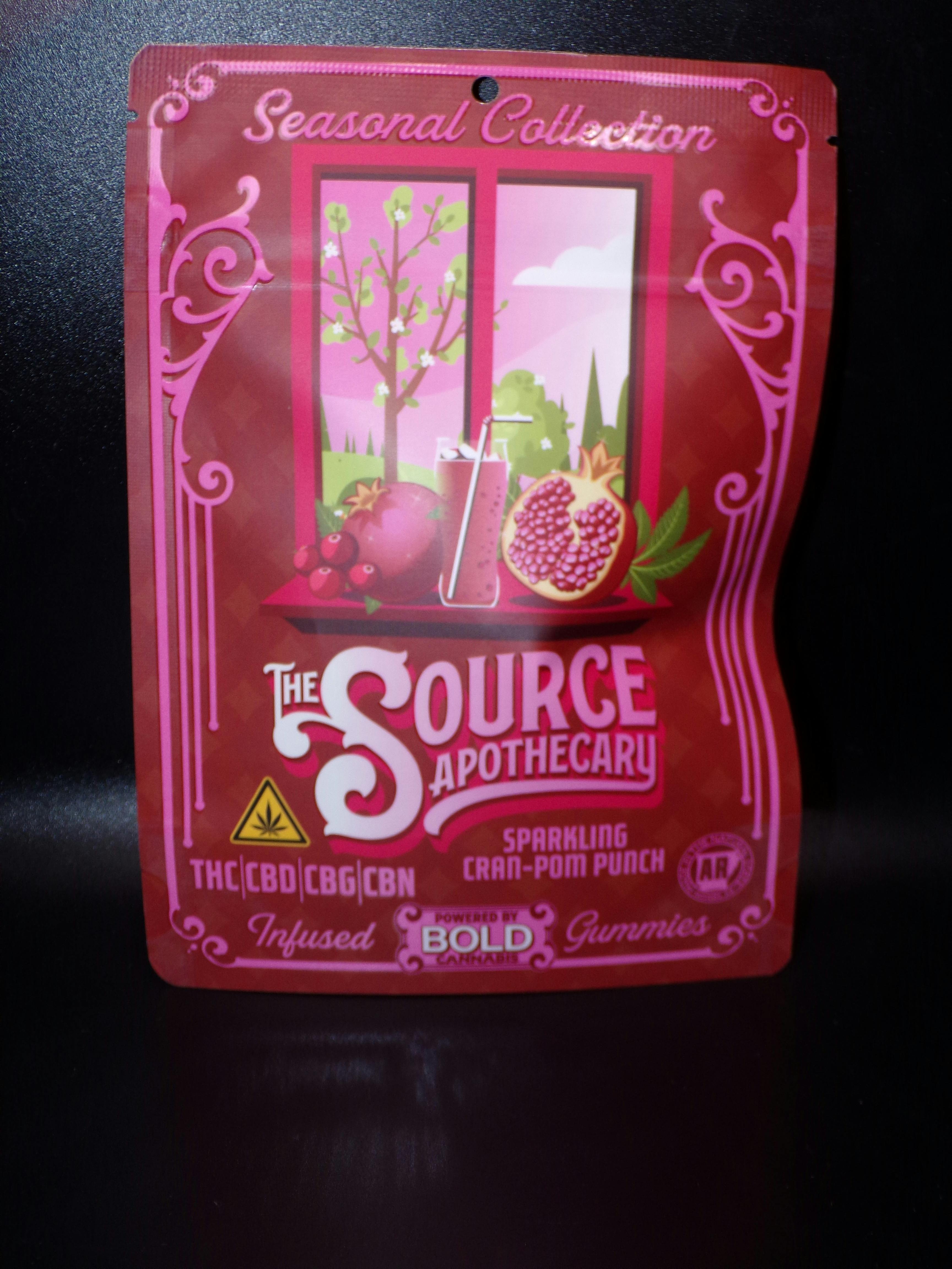 Sparkling Cran Pom Punch CBD, CBG, & CBN Enriched Gummies