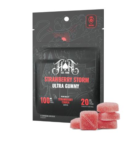 Ultra | Strawberry Storm Gummies | 100mg | 5ct | 20mg/ea