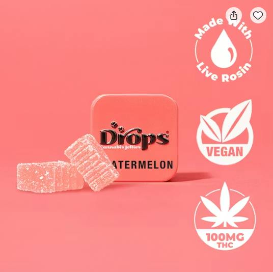 Drops | Watermelon 20pc River Float | Indica (100mg THC)
