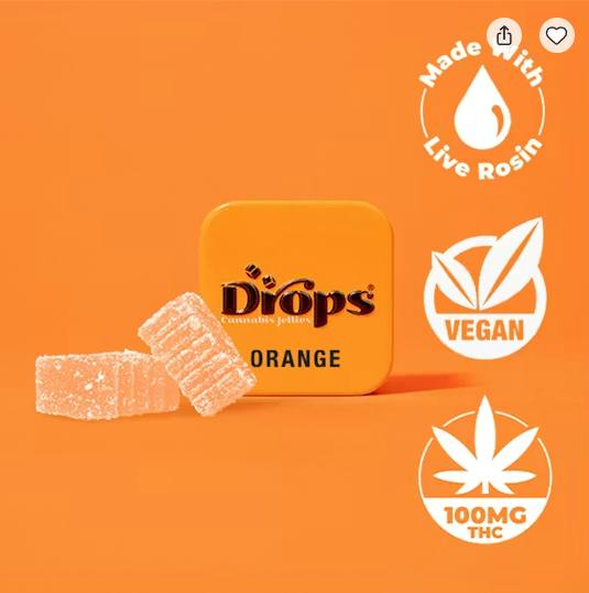 Drops | Orange 2pc Beethoven| Sativa (100mg THC)