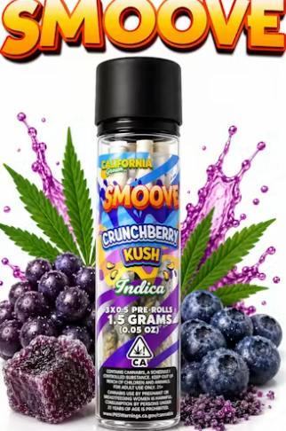 Smoove Pre Roll Crunchberry Kush 3 x 0.5 - 1.5 G