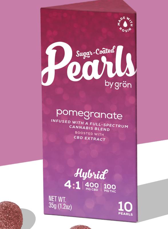 Pearls by Gron Pomegranate Gummies 4:1 CBD:THC
