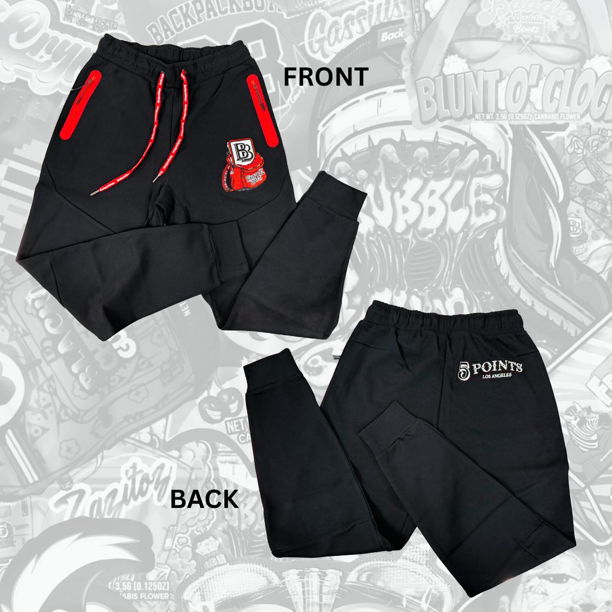 Backpack Boyz | Black BB Logo Tech Pants | Merch