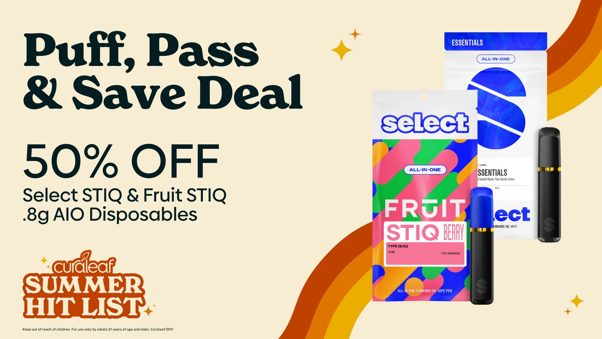 50% OFF Select STIQ & Fruit STIQ at Curaleaf - North Las Vegas ...