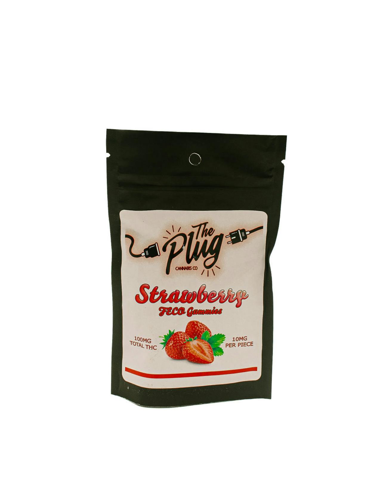 The Plug - 100mg Feco Gummies - Strawberry - 10pcs