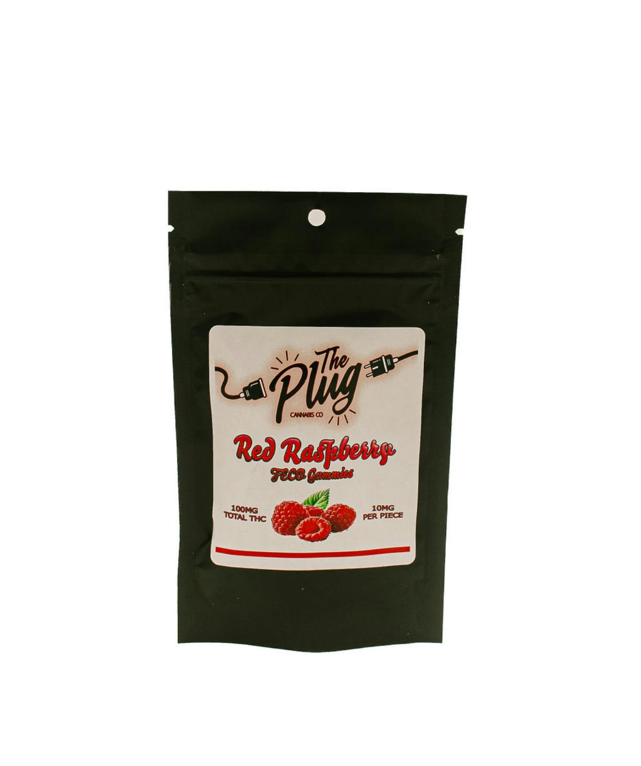 The Plug - 100mg Feco Gummies - Raspberry - 10pcs