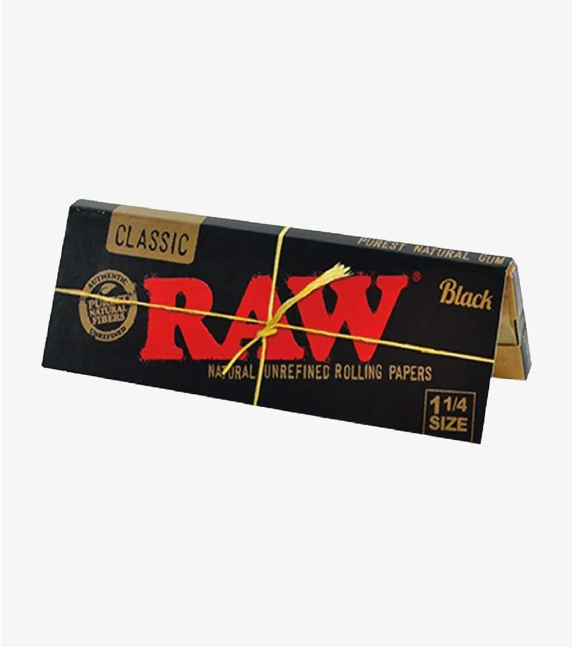 Black Organic Hemp 1 1/4 Size Rolling Papers | Accessories