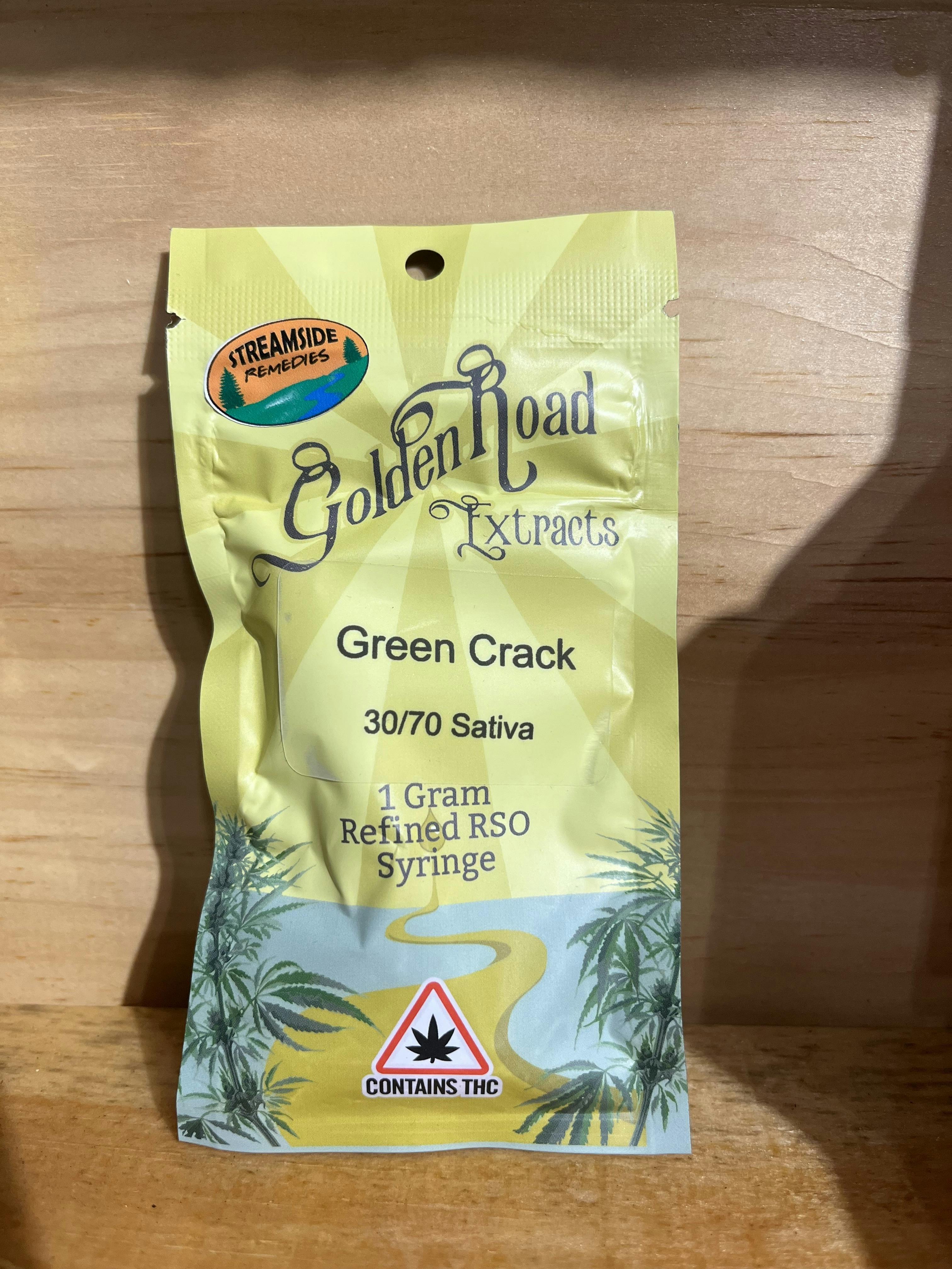 Golden Roads Extracts | Green Crack | 1G RSO Dart cannabis product