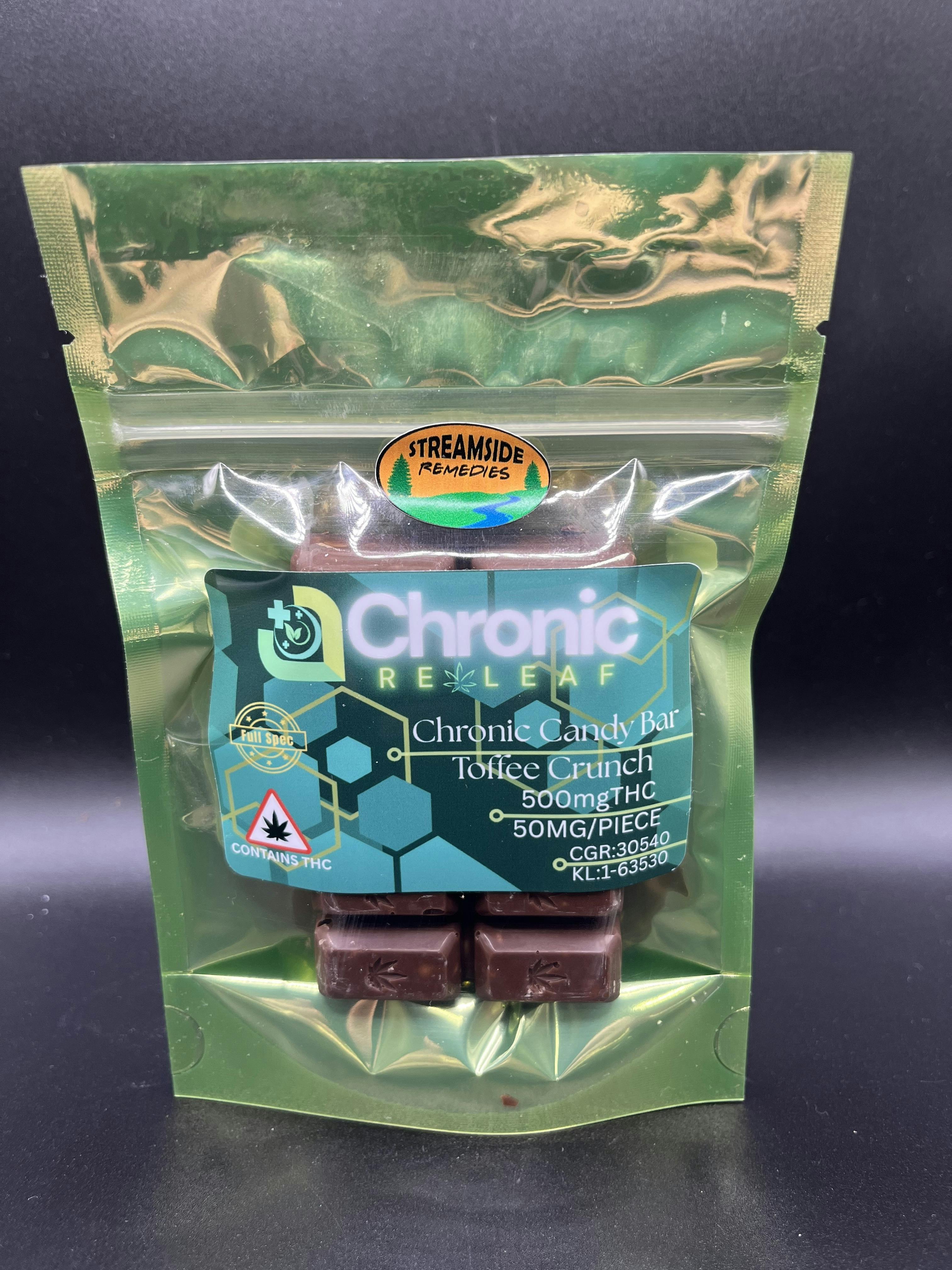 Chronic Releaf | 500mg Candy Bar | Toffee Crunch cannabis product