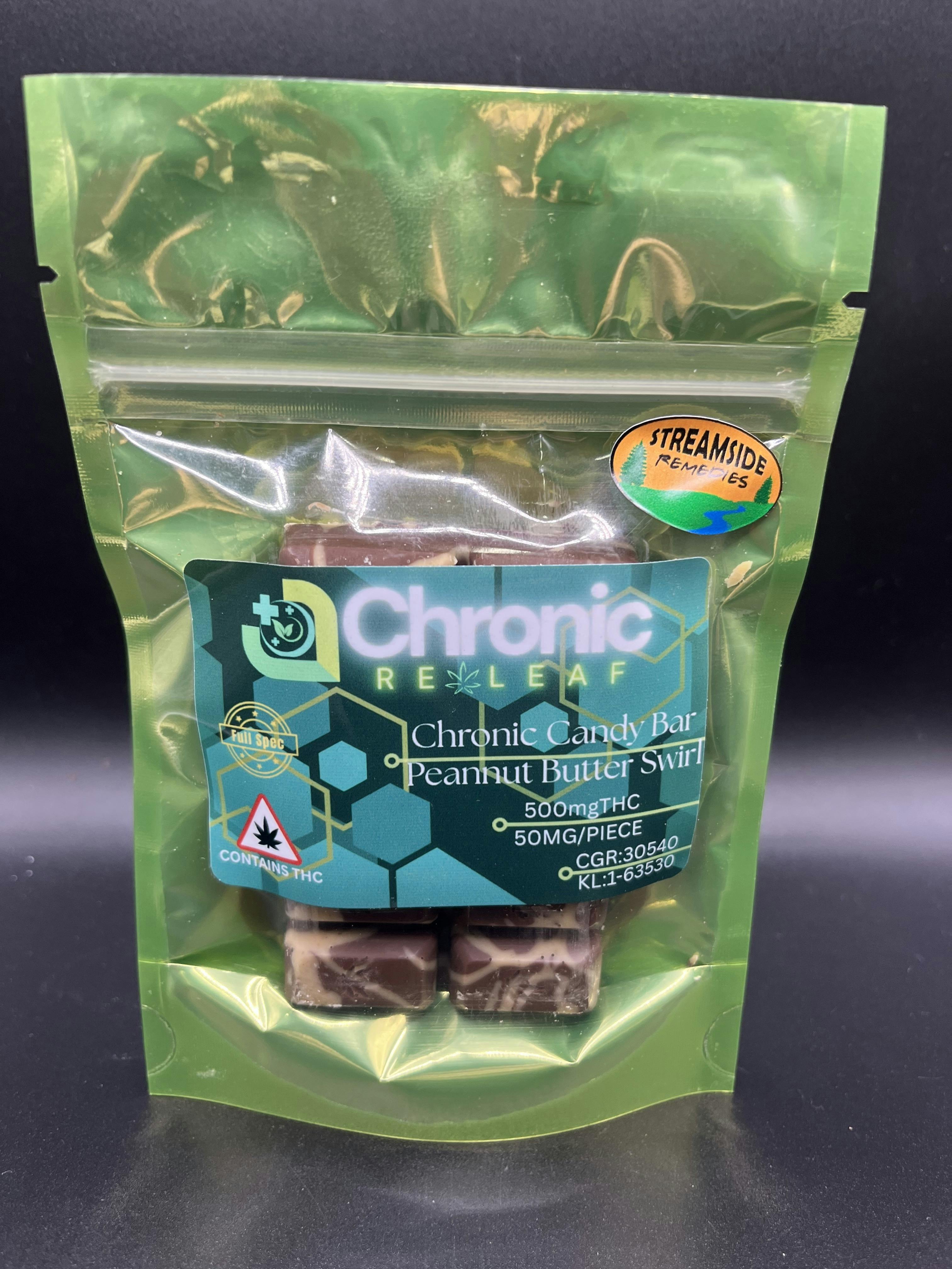 Chronic Releaf | 500mg Candy Bar | Peanut Butter Swirl cannabis product