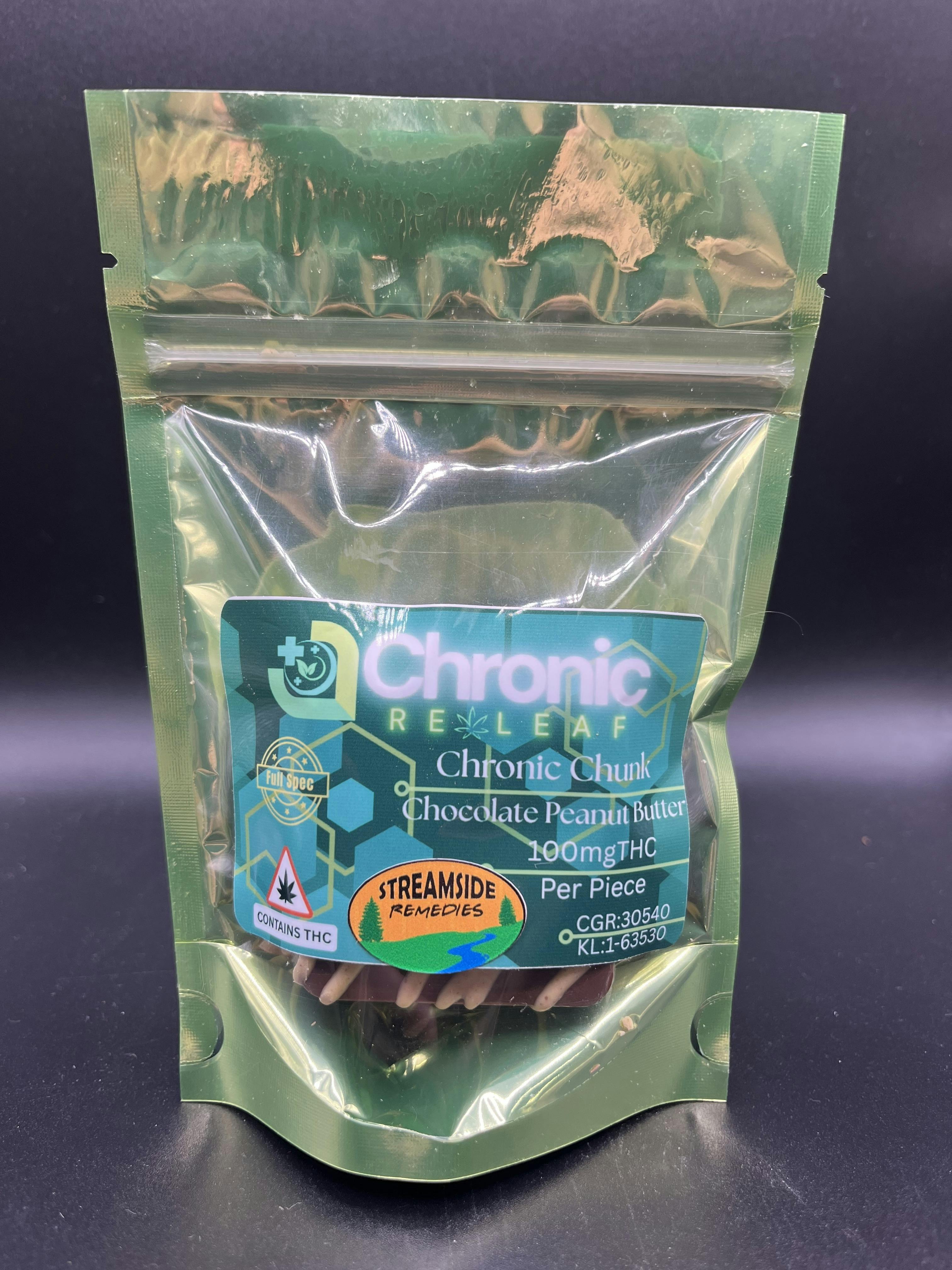 Chronic Releaf | 100mg Chronic Chunk | Chocolate Peanut Butter cannabis product