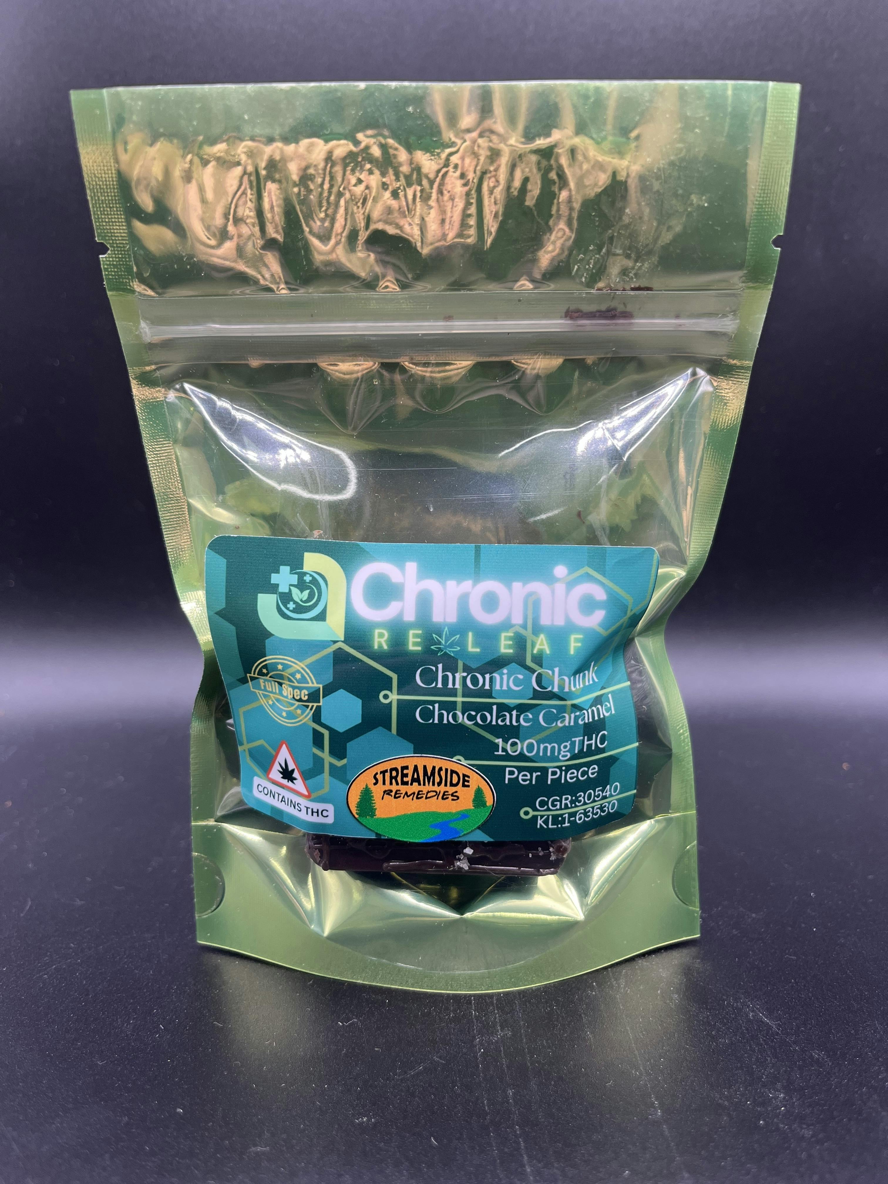Chronic Releaf | 100mg Chronic Chunk | Chocolate Caramel cannabis product