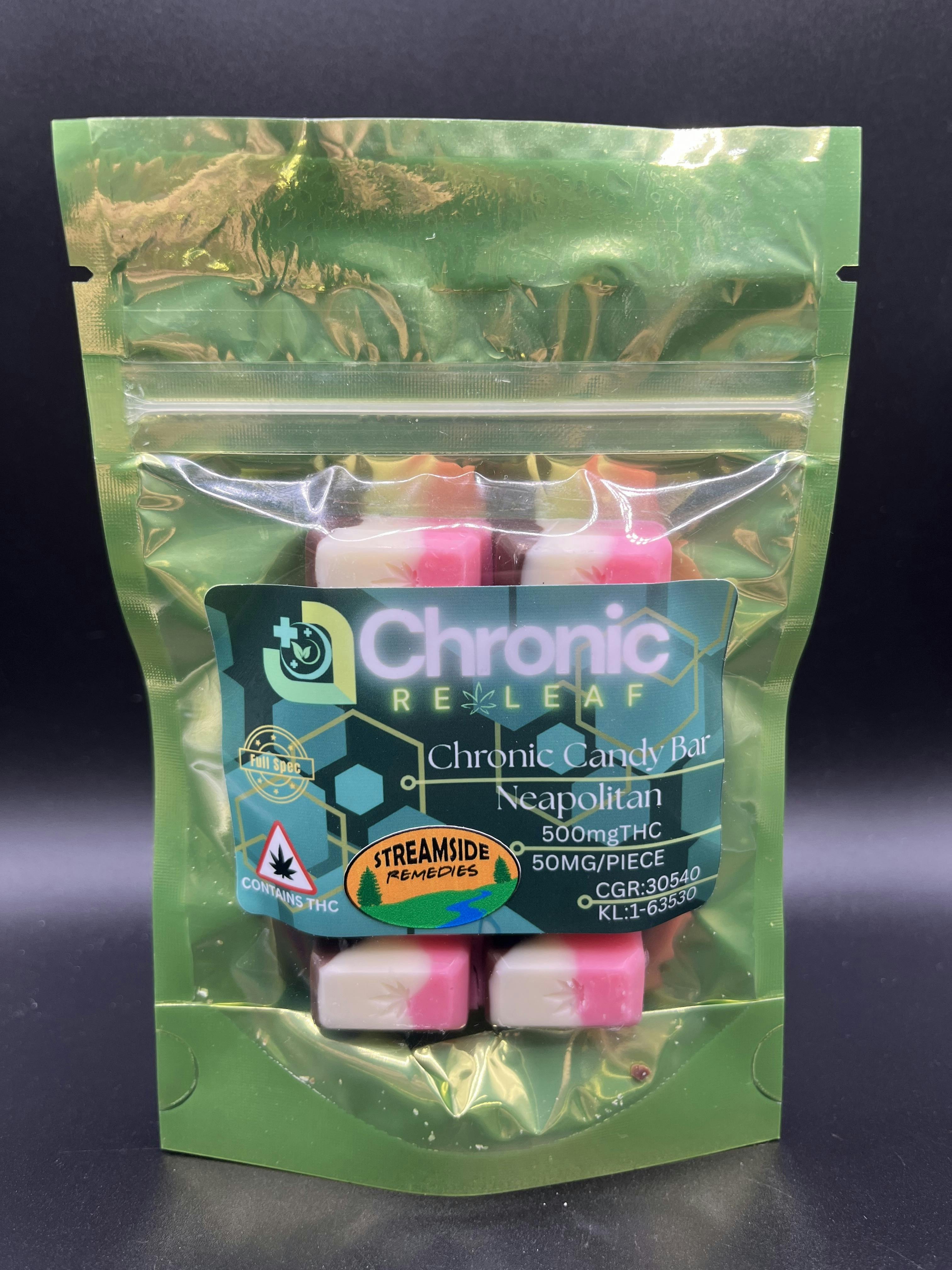 Chronic Releaf | 500mg Candy Bar | Neapolitan cannabis product