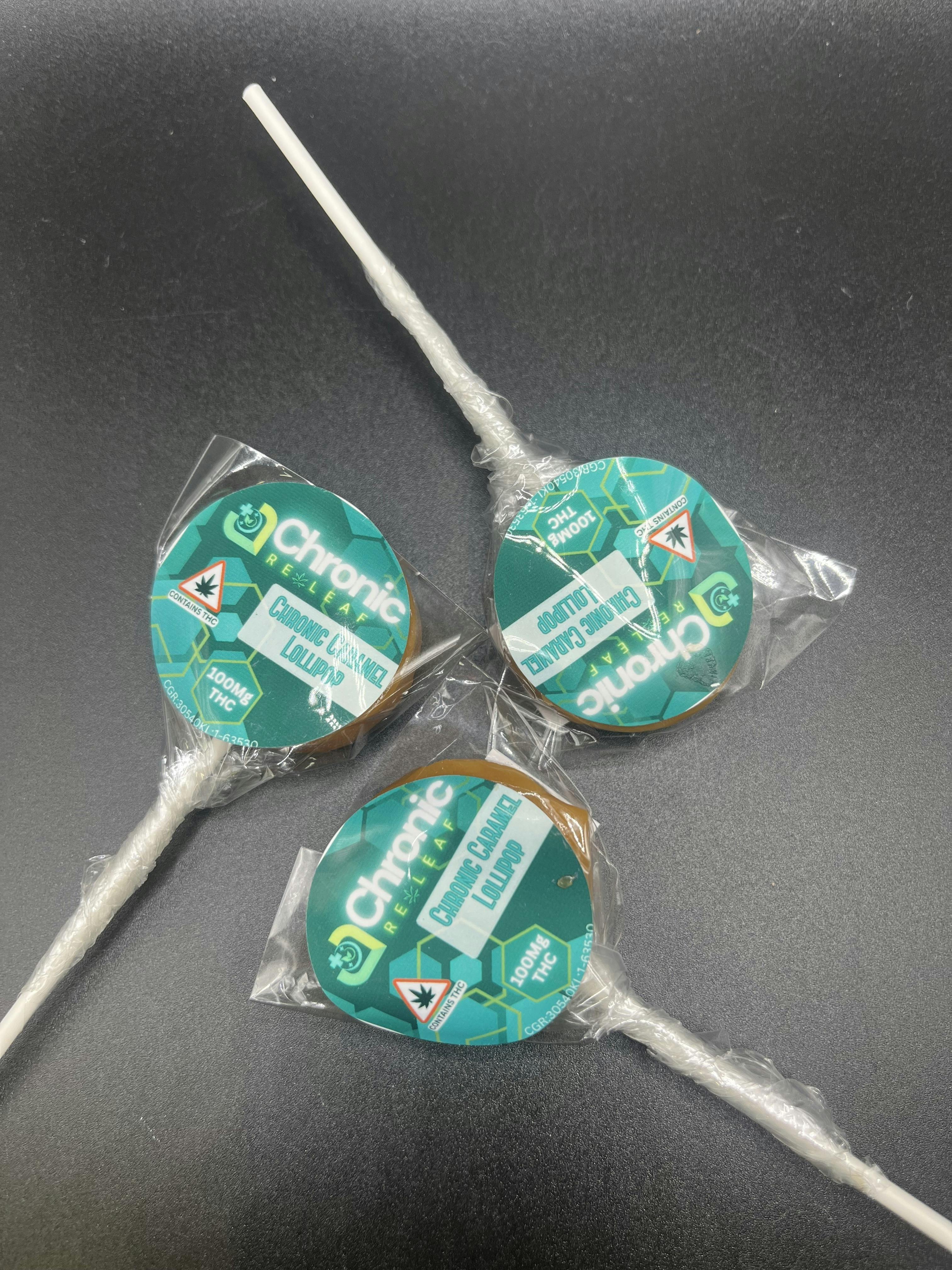 Chronic Releaf | 100mg Chronic Caramel Lollipop cannabis product