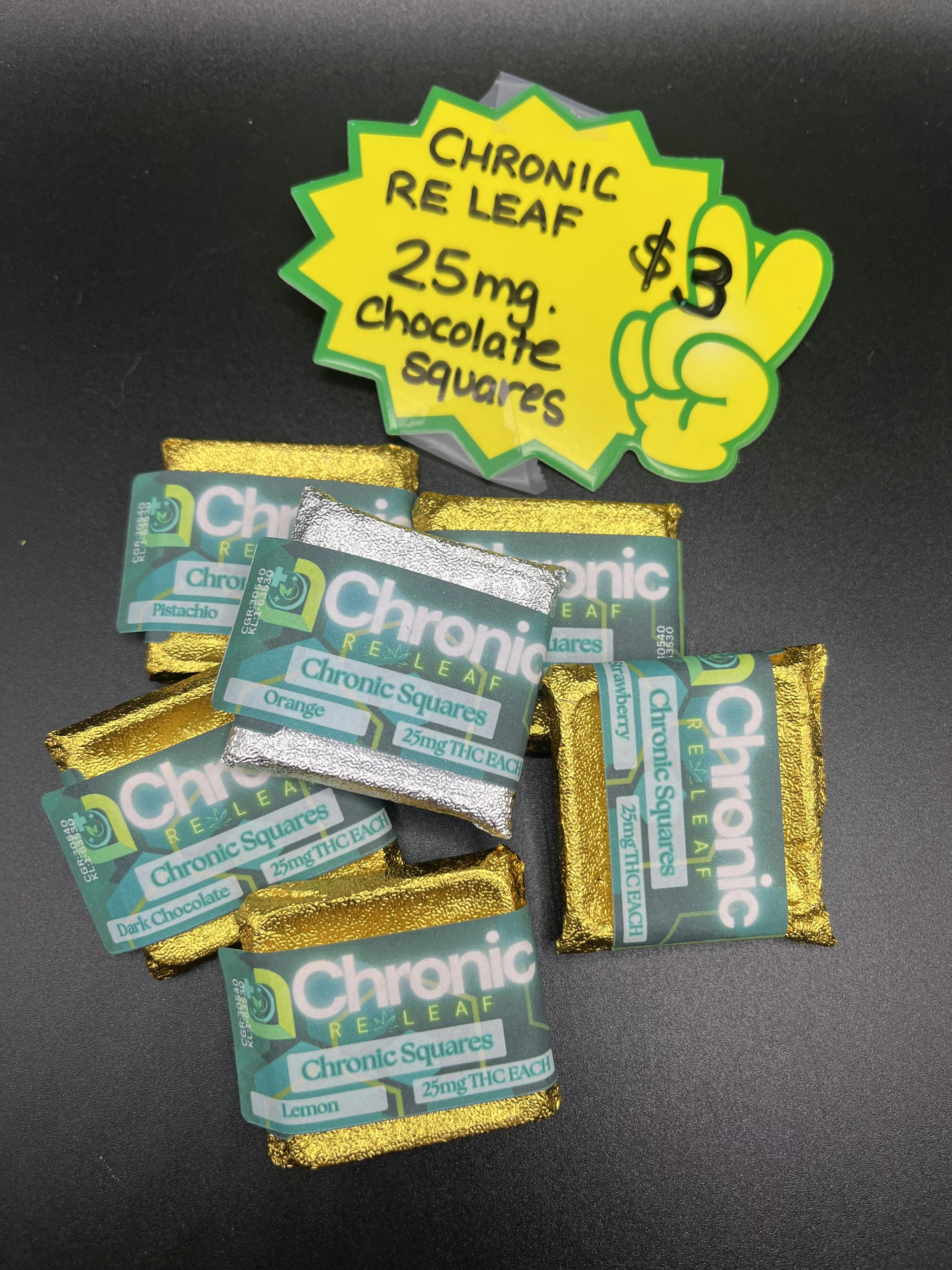 Chronic Releaf | 25mg Chocolate | Lemon at Streamside Remedies