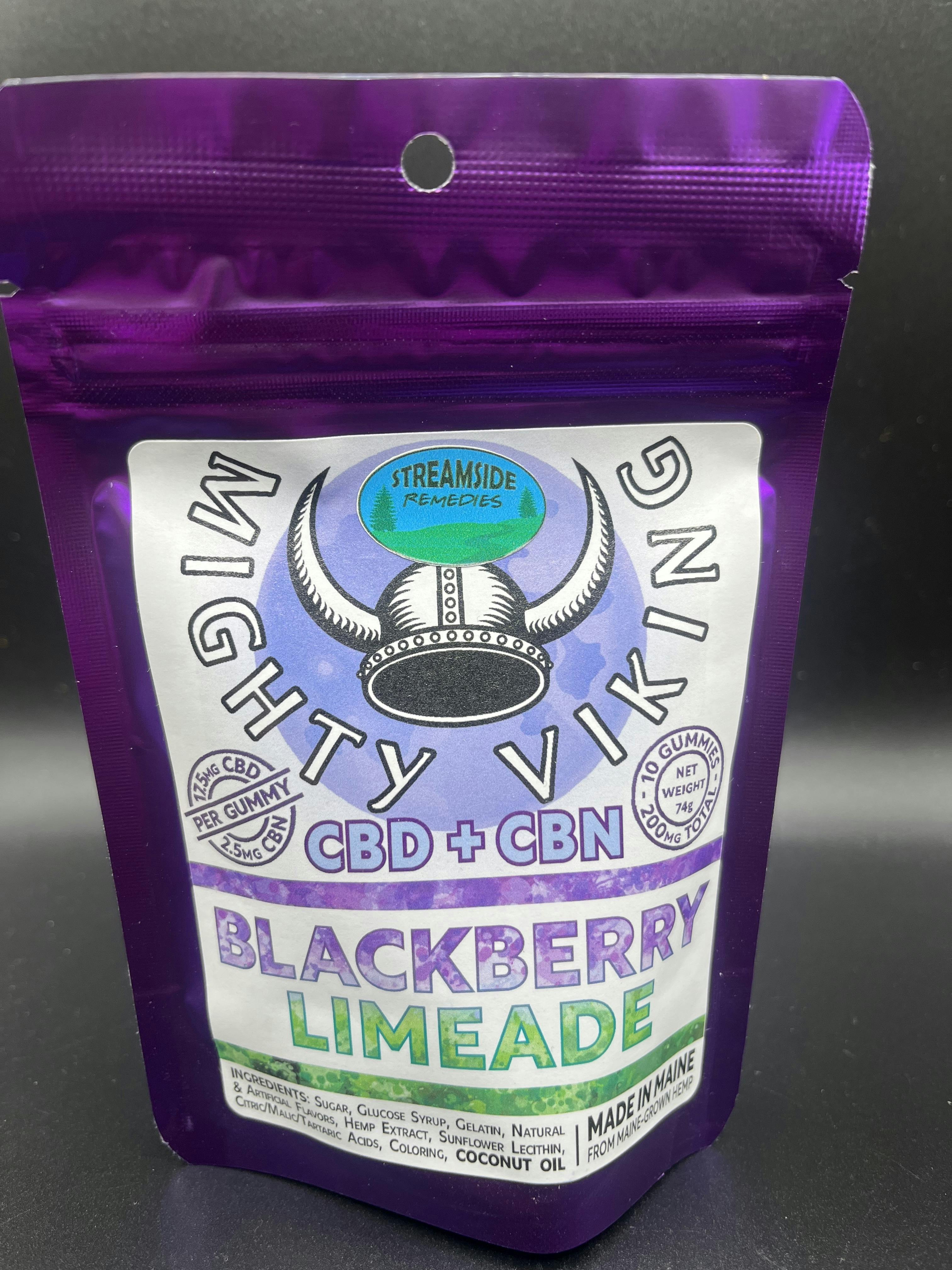 Mighty Viking | CBD:CBN Nighttime 20mg Gummies | Blackberry Limeade