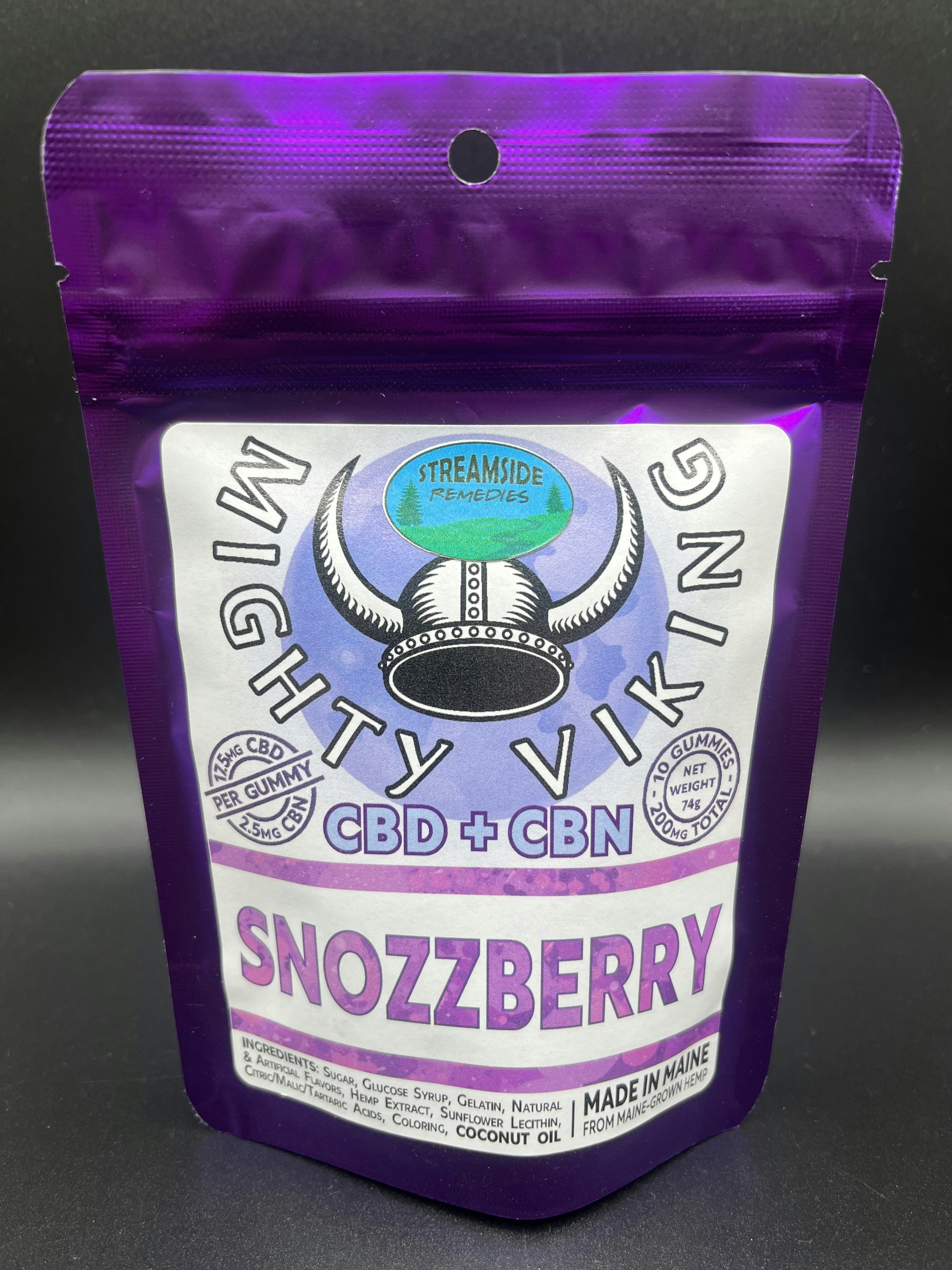 Mighty Viking | CBD:CBN Nighttime 20mg Gummies | Snozzberry