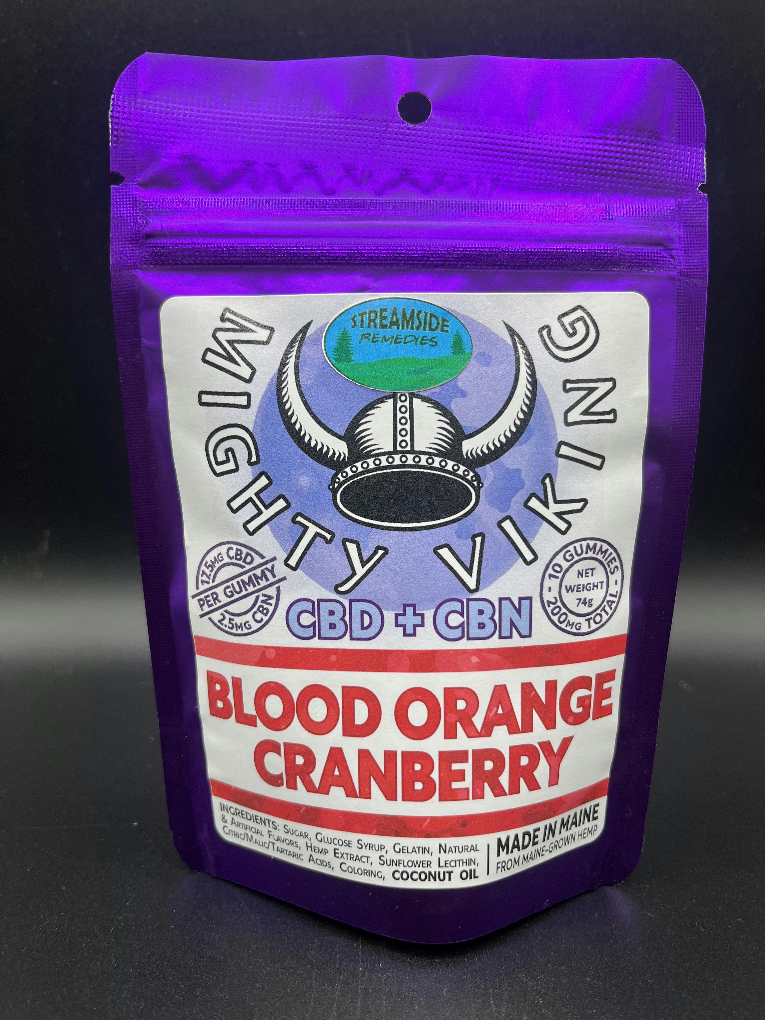 Mighty Viking | CBD:CBN Nighttime 20mg Gummies | Blood Orange Cranberry