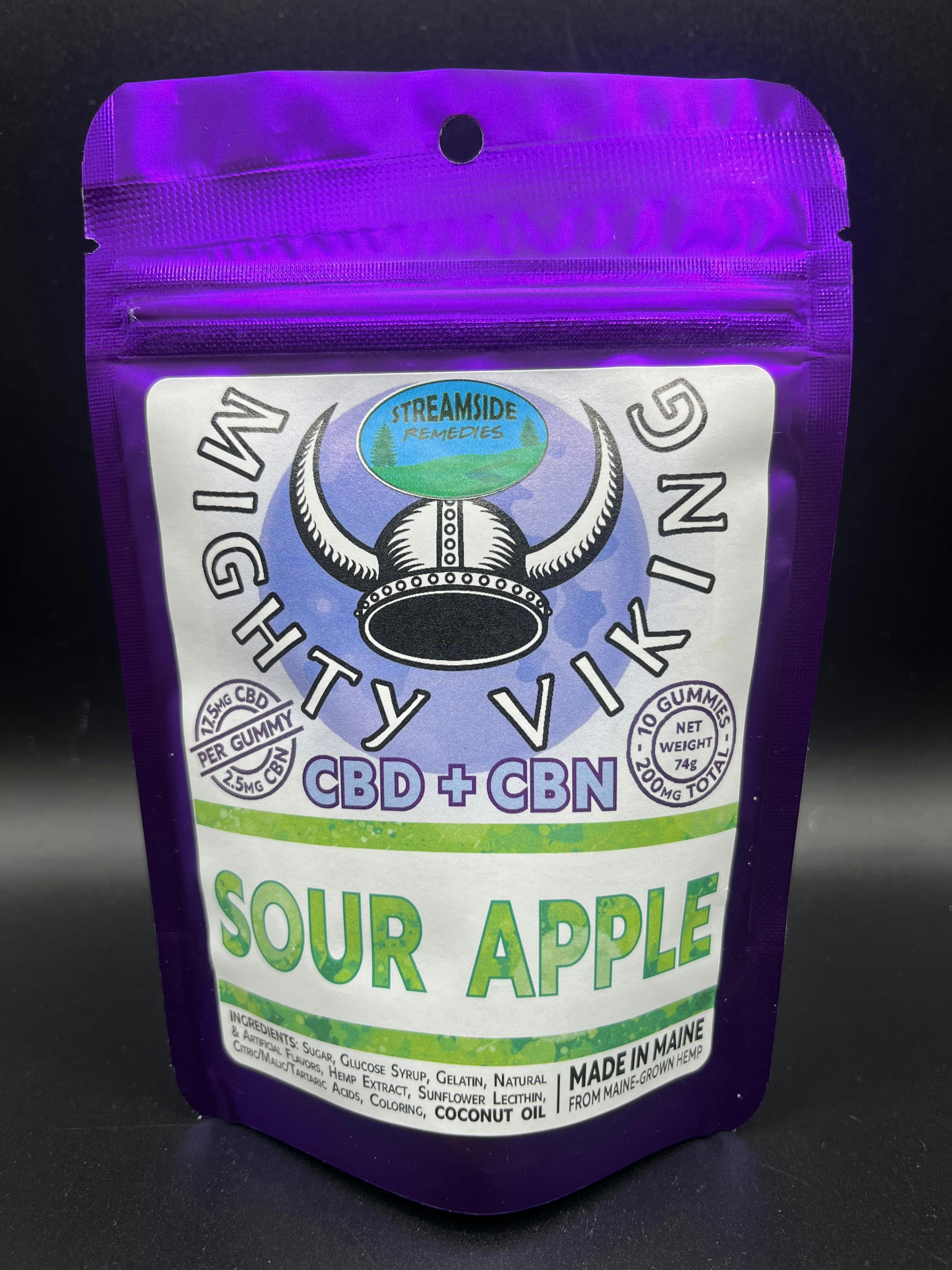 Mighty Viking | CBD:CBN Nighttime 20mg Gummies | Sour Apple