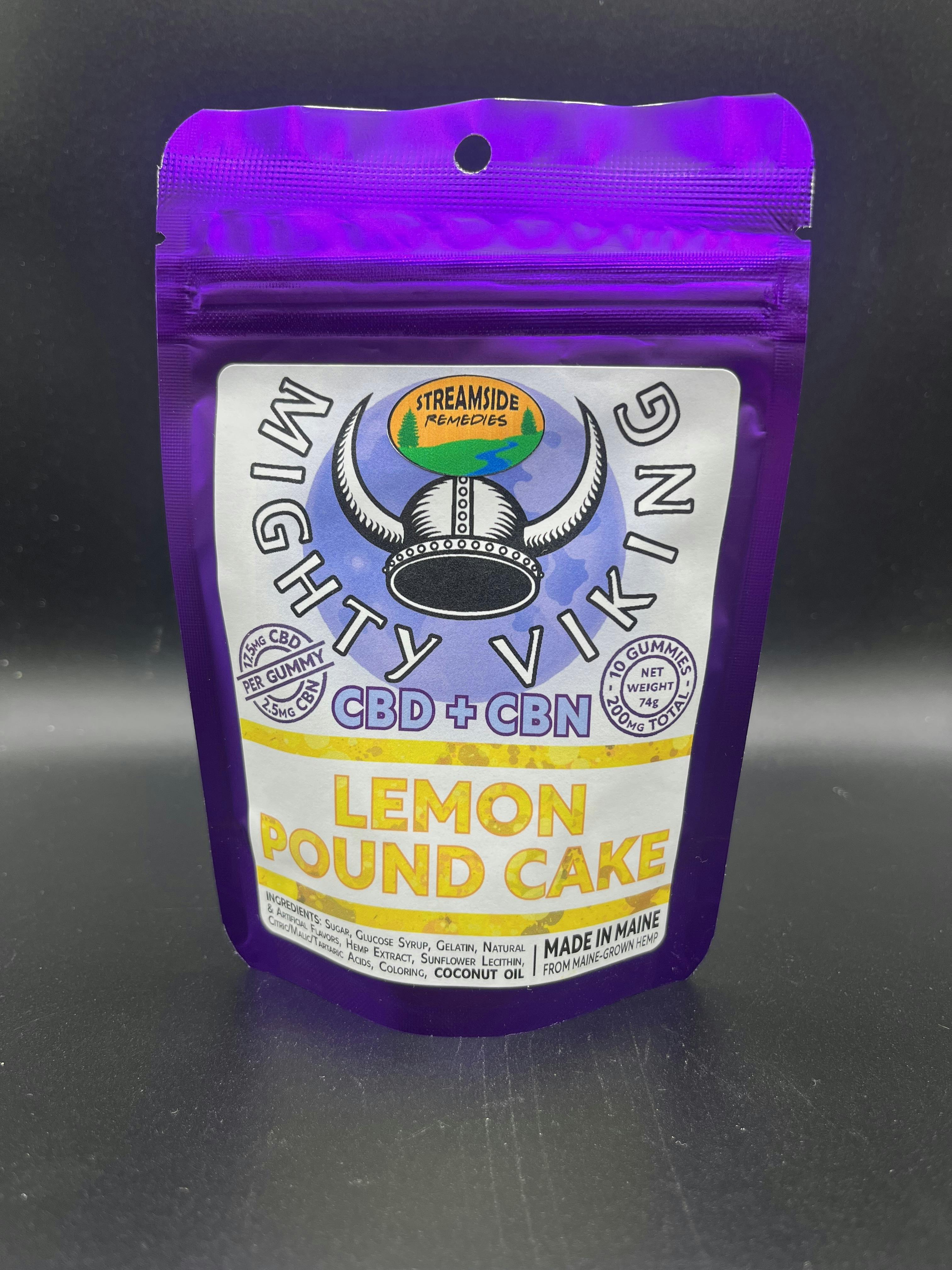Mighty Viking | CBD:CBN Nighttime 20mg Gummies | Lemon Pound Cake