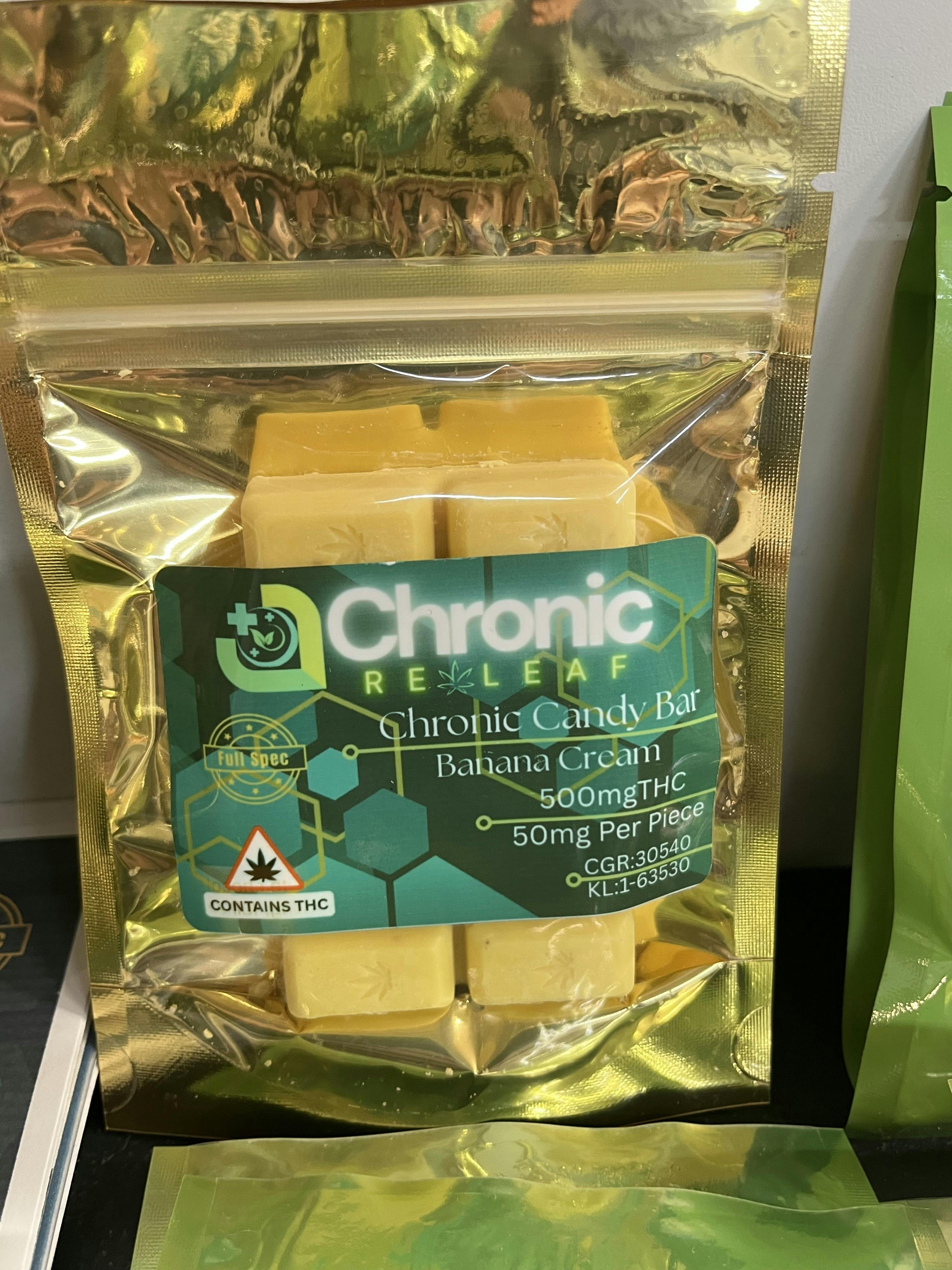 Chronic Releaf | 500mg Candy Bar | Banana Cream cannabis product