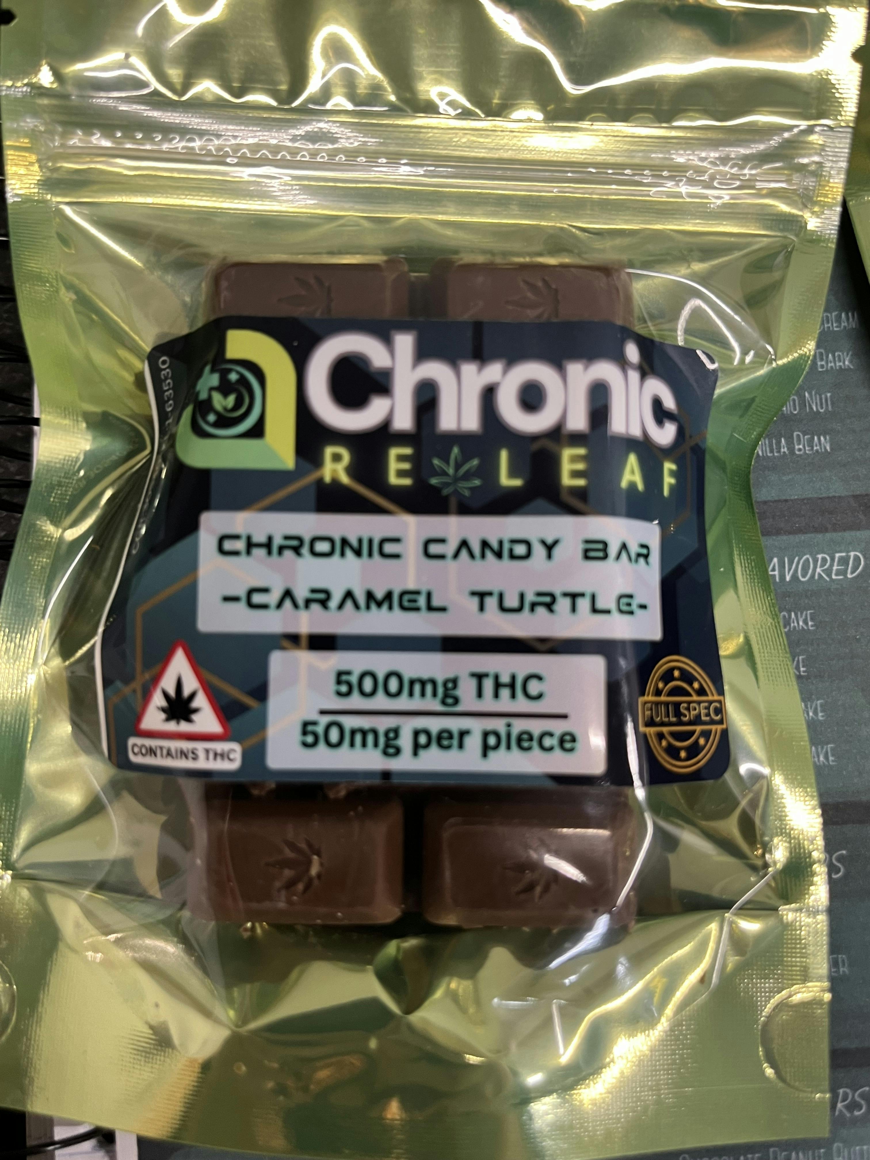 Chronic Releaf | 500mg Candy Bar | Caramel Turtle cannabis product