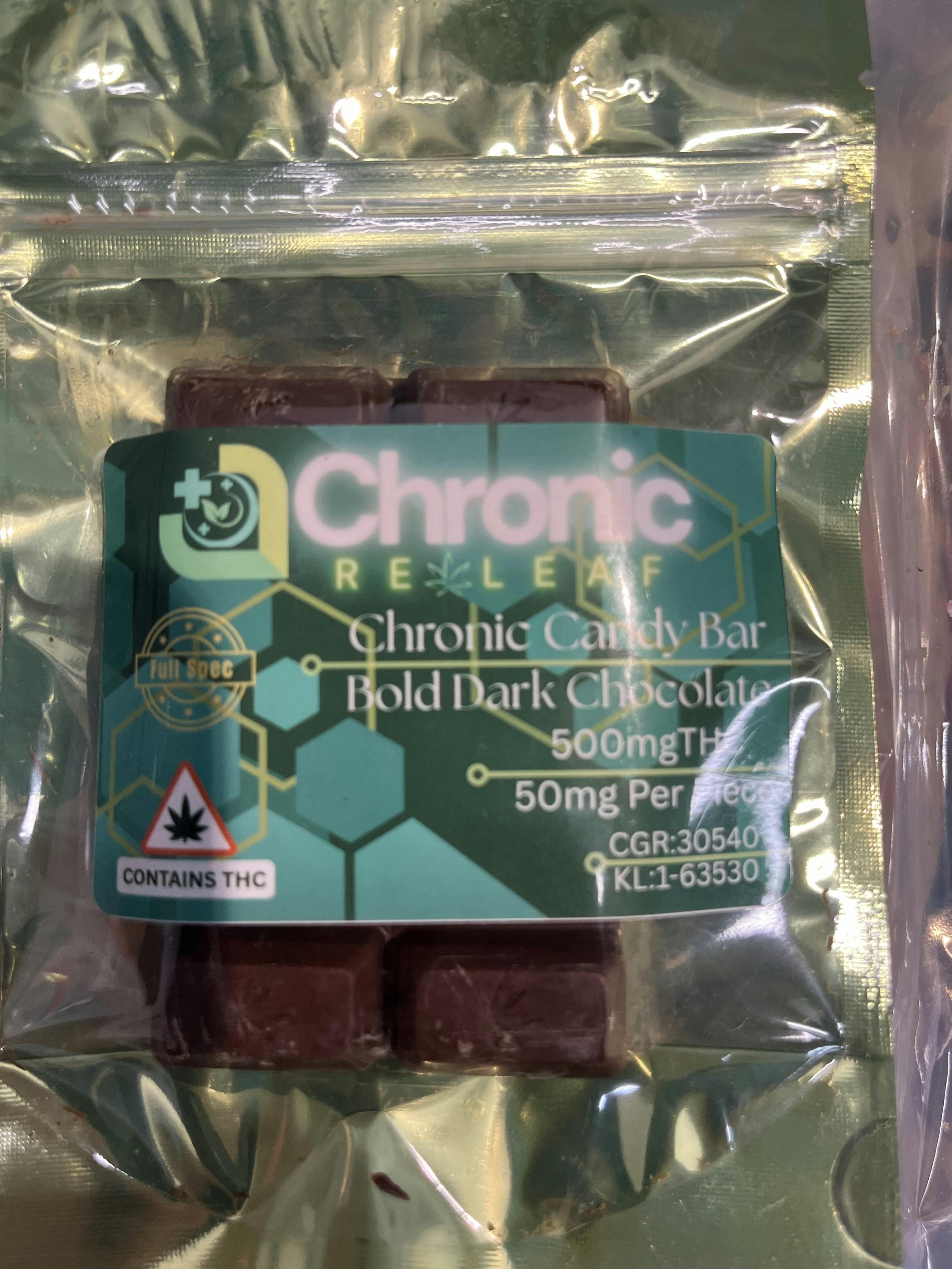 Chronic Releaf | 500mg Candy Bar | Dark Chocolate cannabis product