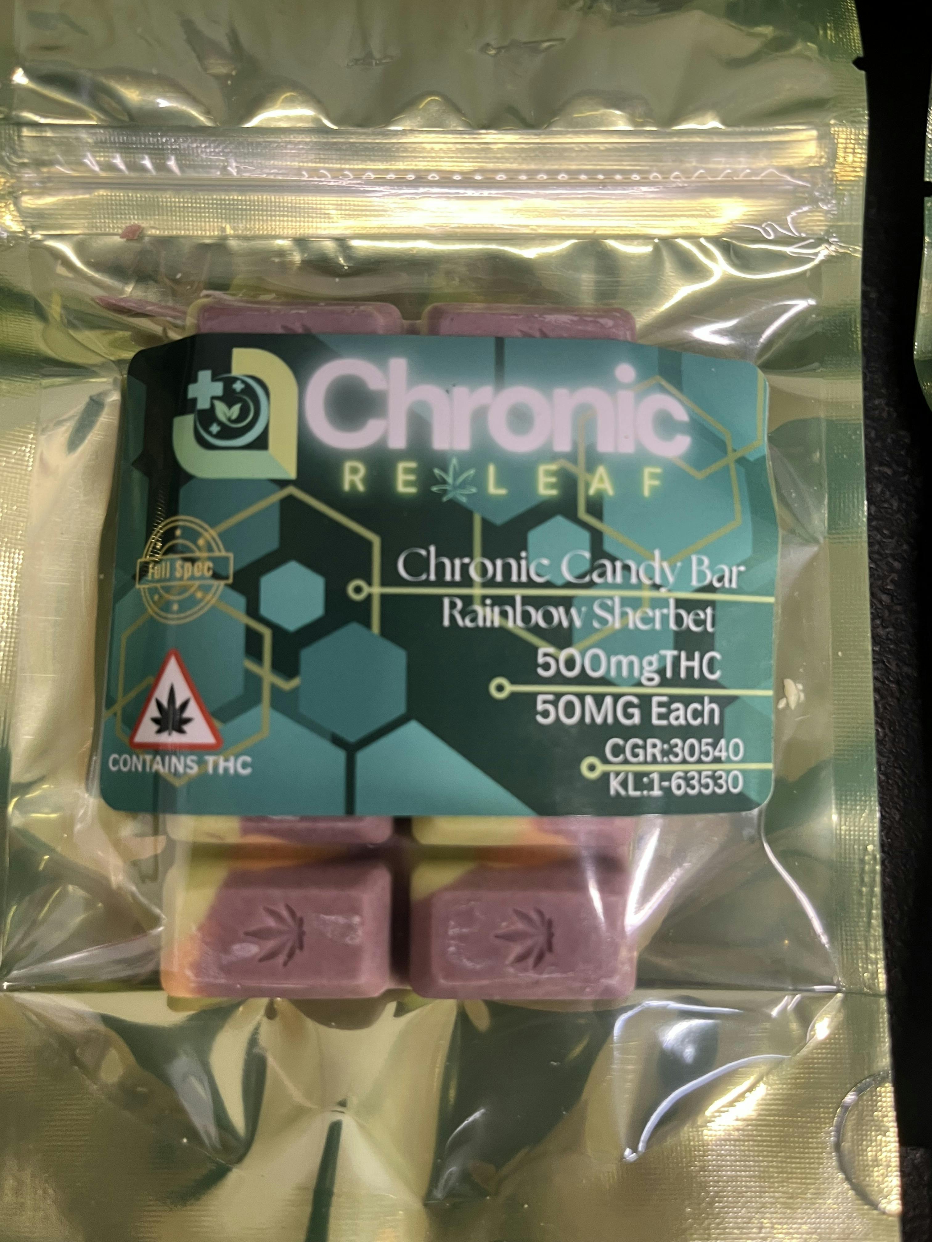 Chronic Releaf | 500mg Candy Bar | Rainbow Sherbert cannabis product