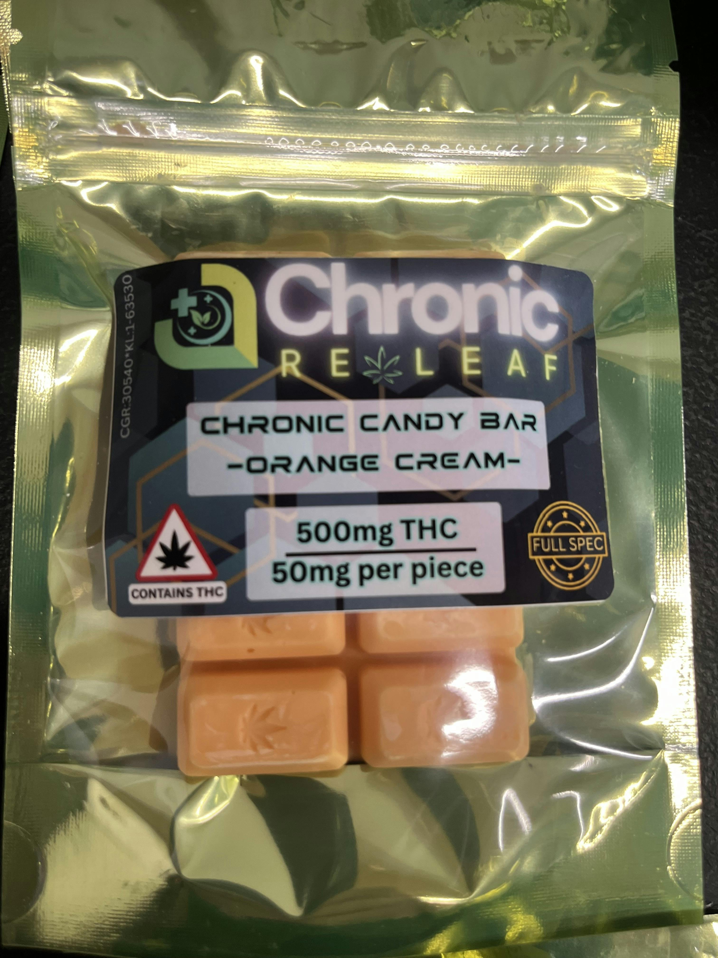 Chronic Releaf | 500mg Candy Bar | Orange Cream cannabis product
