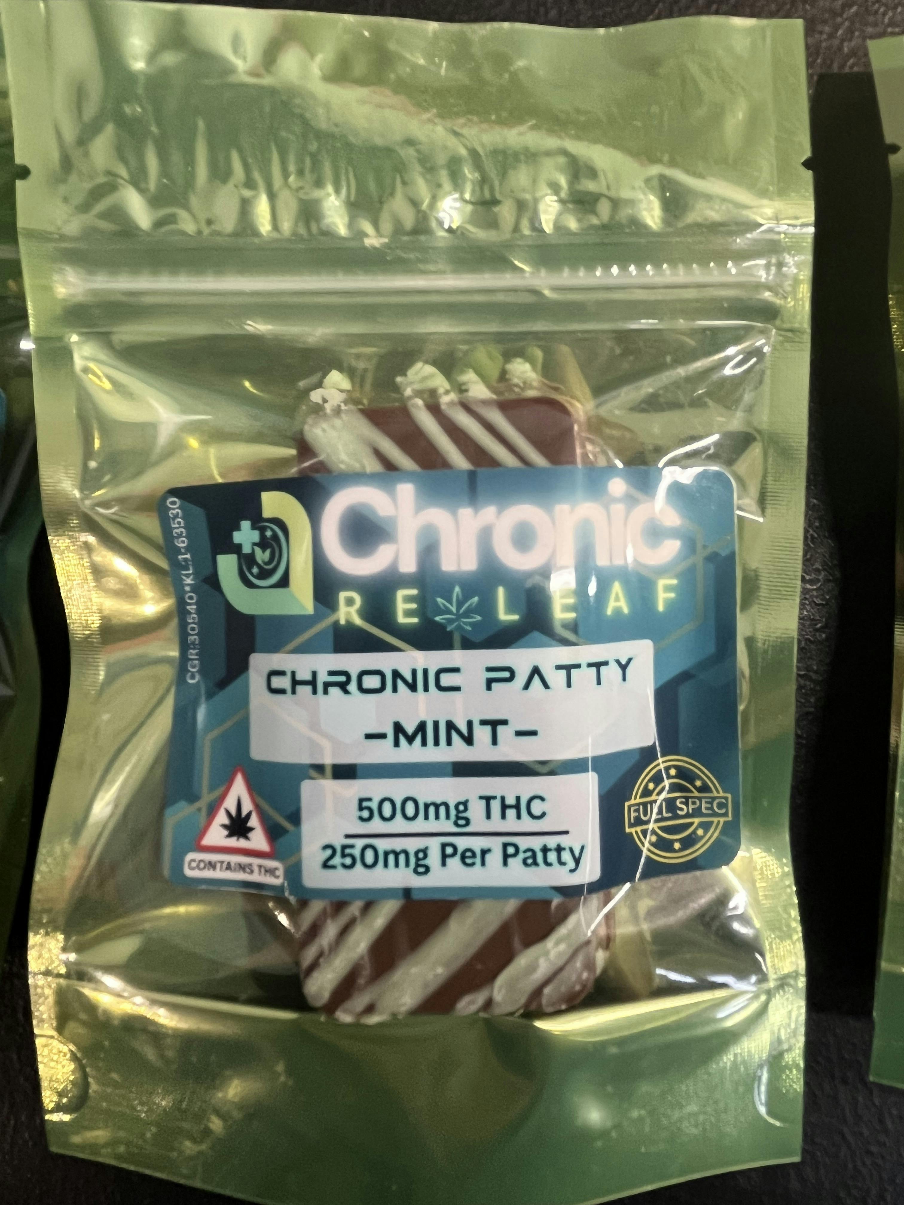 Chronic Releaf | 500mg Patty | Mint cannabis product