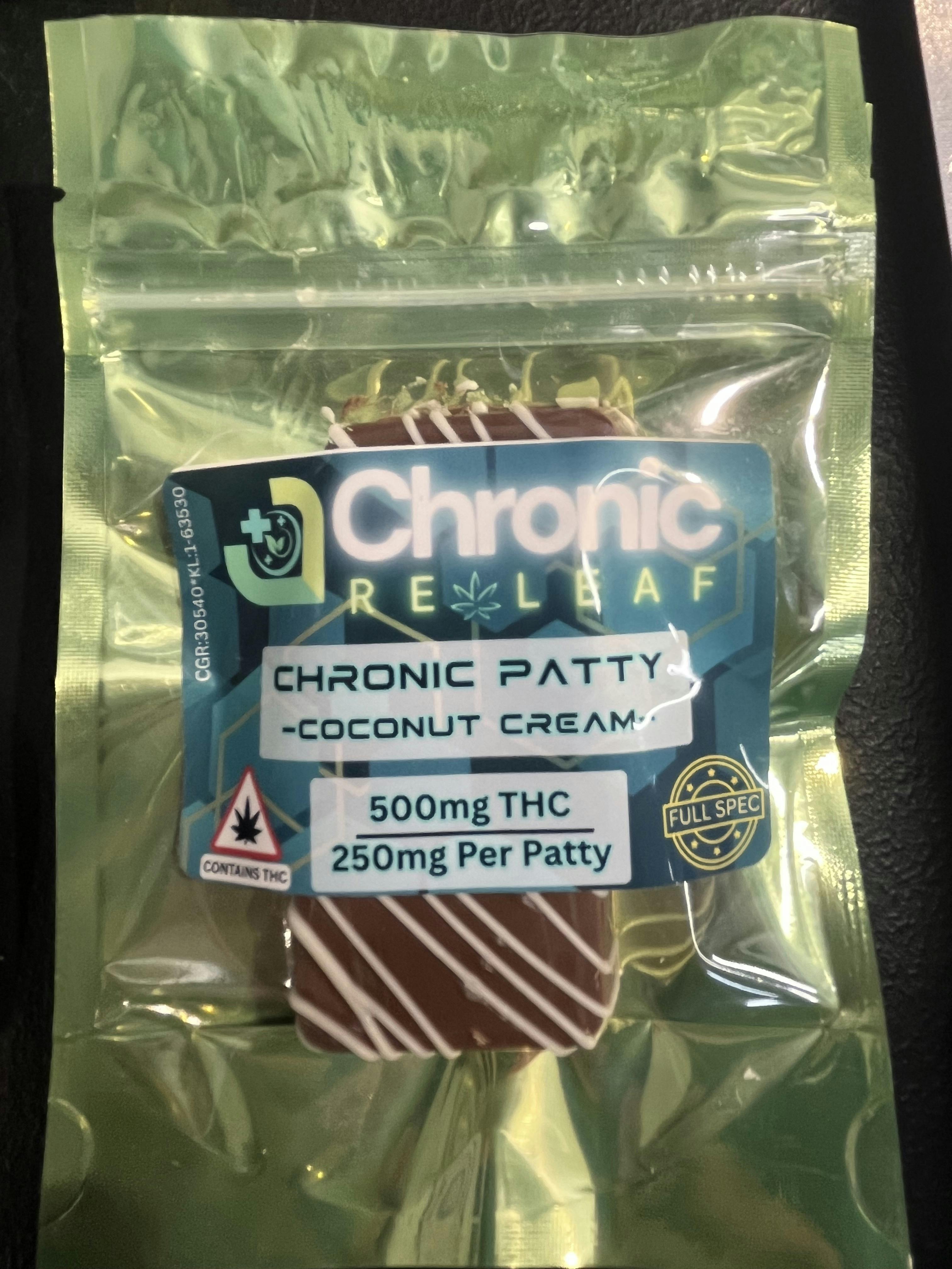 Chronic Releaf | 500mg Patty | Coconut Cream cannabis product