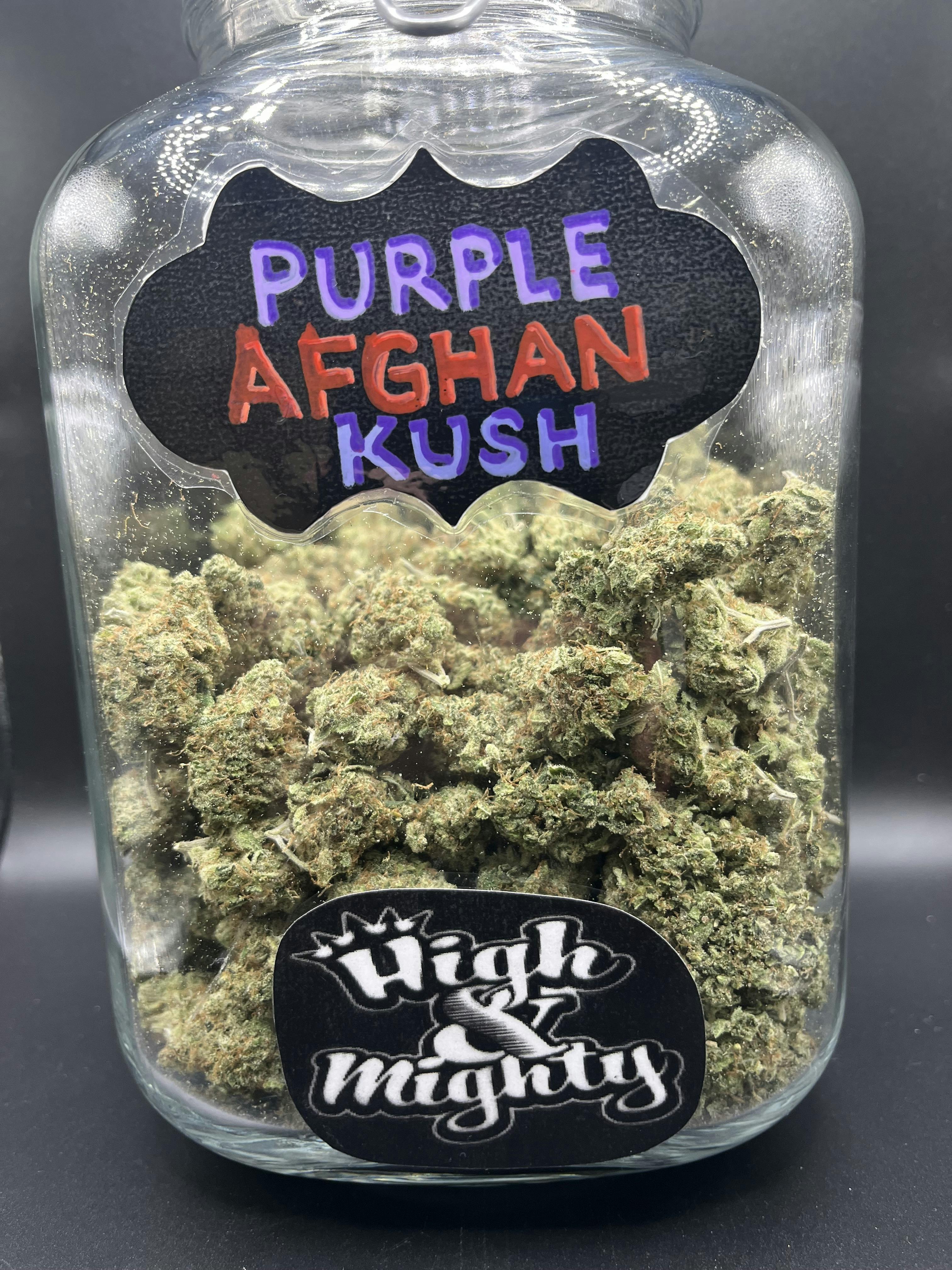 High & Mighty | Flower | Purple Afghani Kush cannabis product