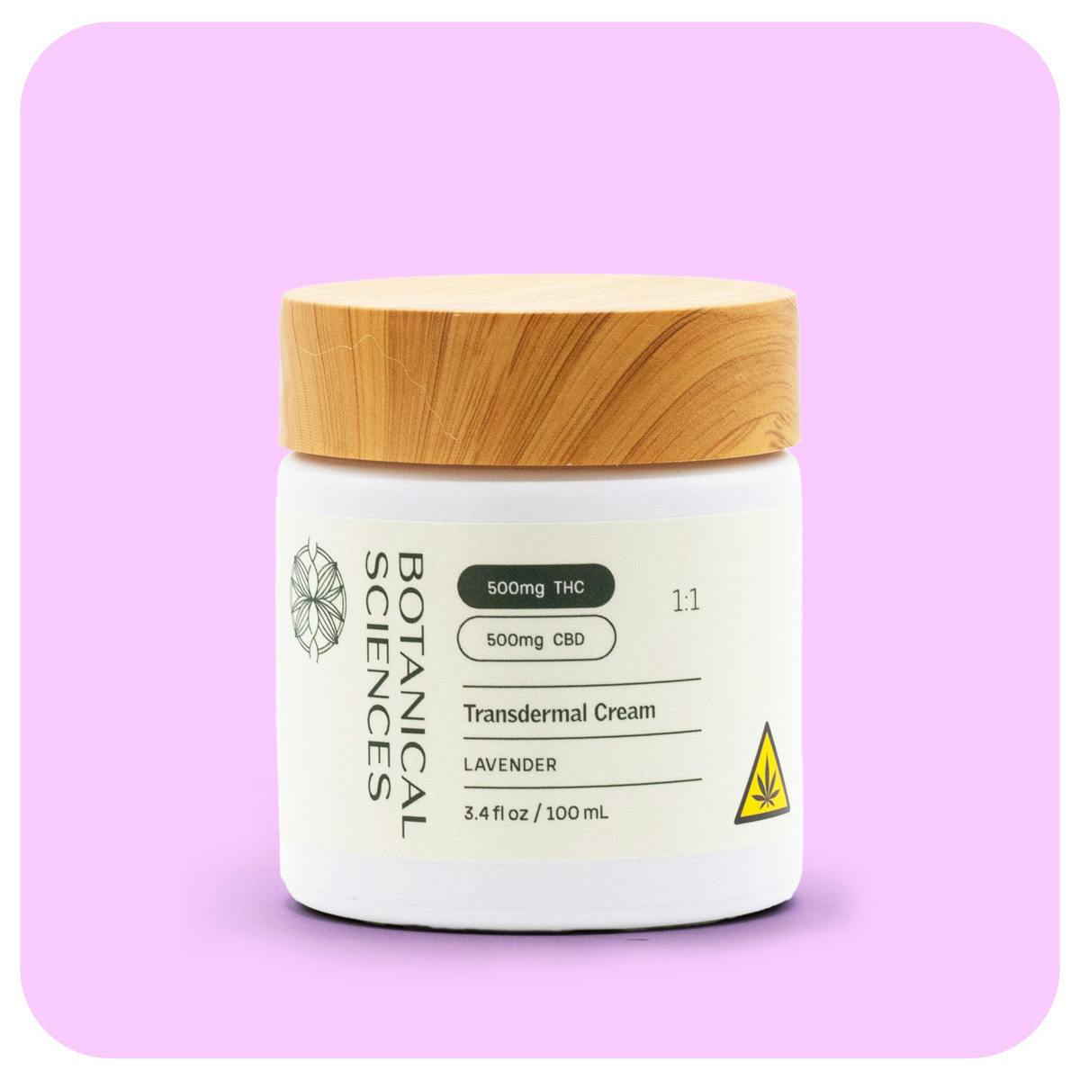 Lavender Topical Cream [3.4oz] (500mg THC/500mg CBD)