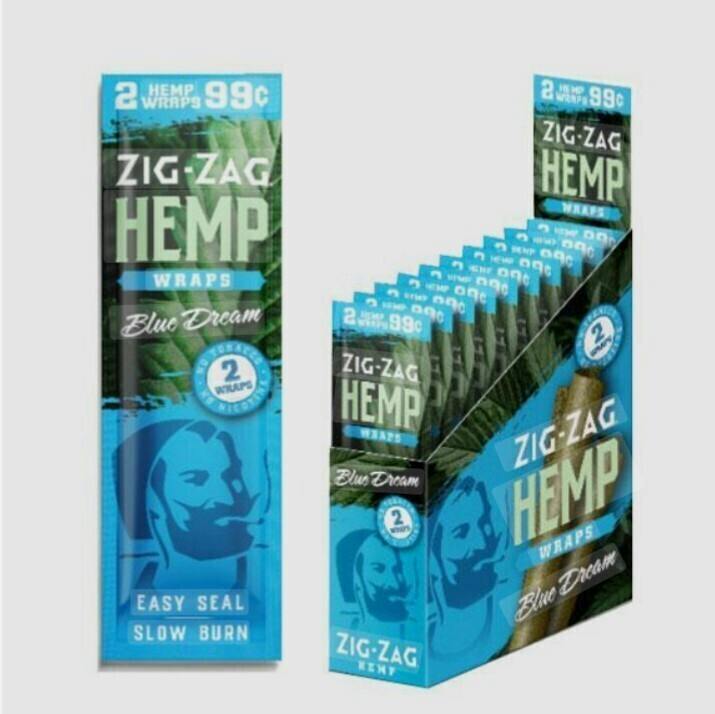 BLUE DREAM | HEMP WRAPS | 2 PACK | ONE SIZE | ZIG-ZAG