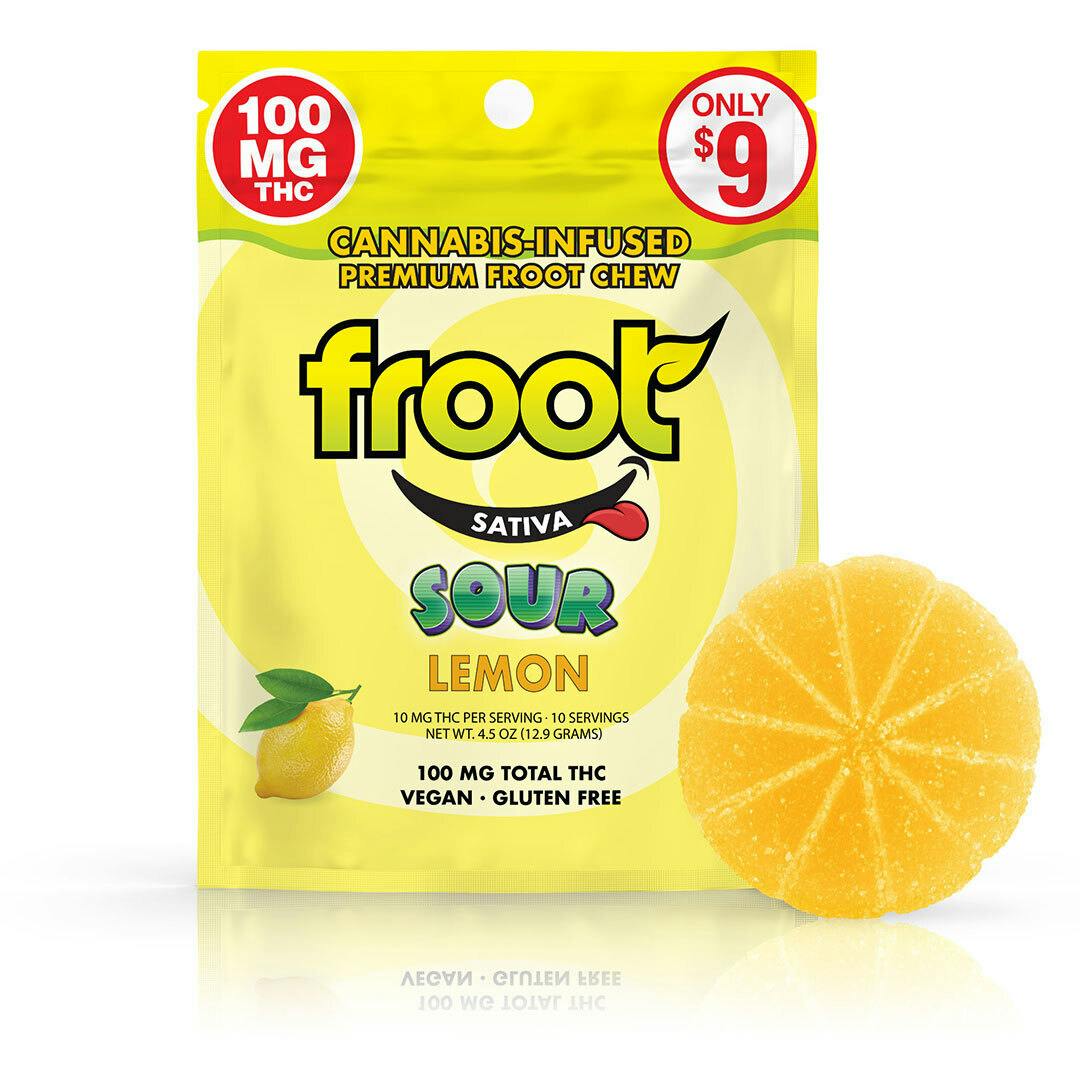 Froot | Sour Lemon Gummy | 100mg | Single Cut-to-dose