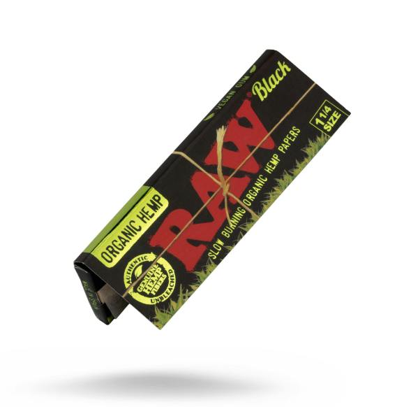 Black Organic Hemp 1 1/4 Size Rolling Papers | Accessories