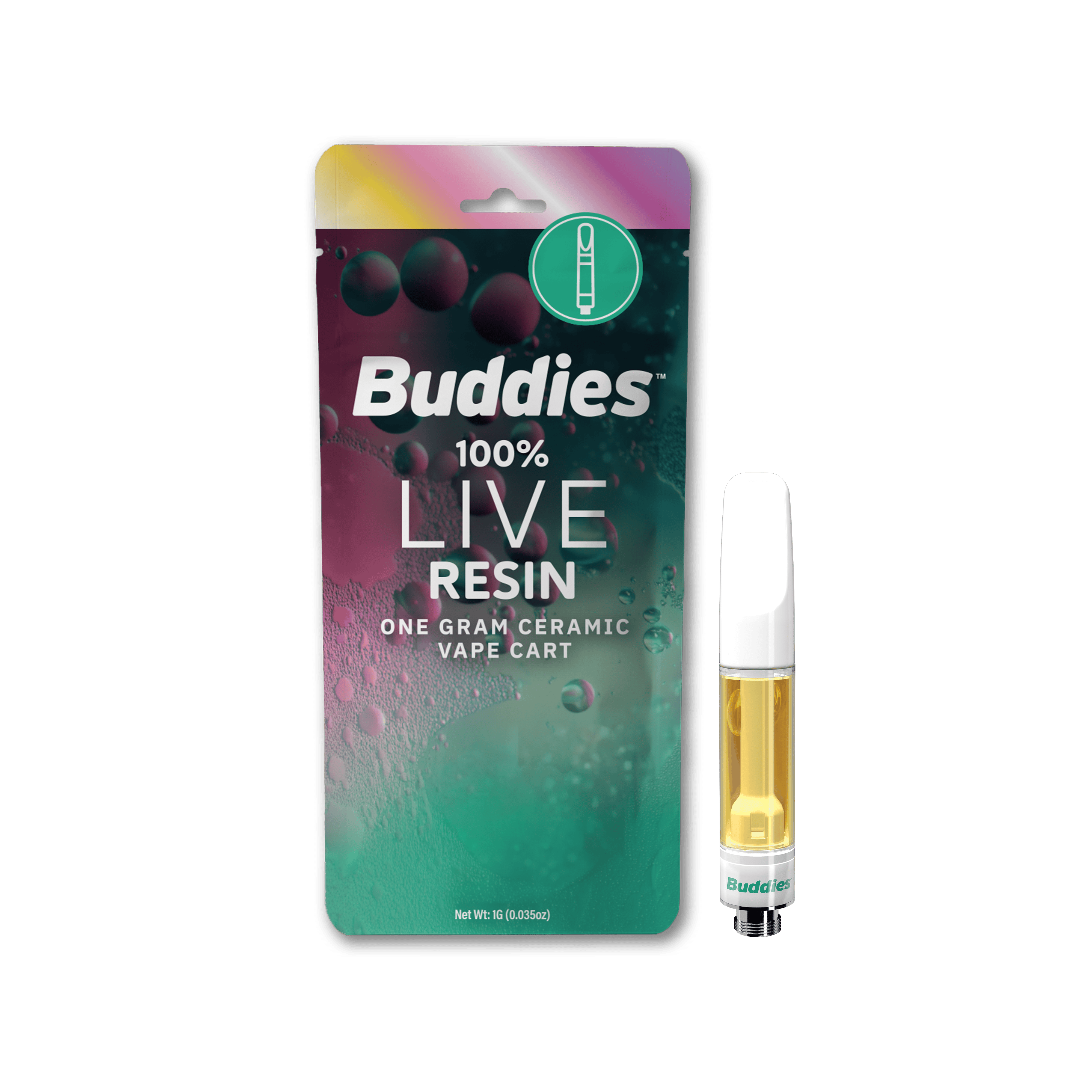 BLUEBERRY MUFFIN | LIVE RESIN CARTRIDGE | 1G | BUDDIES BRAND