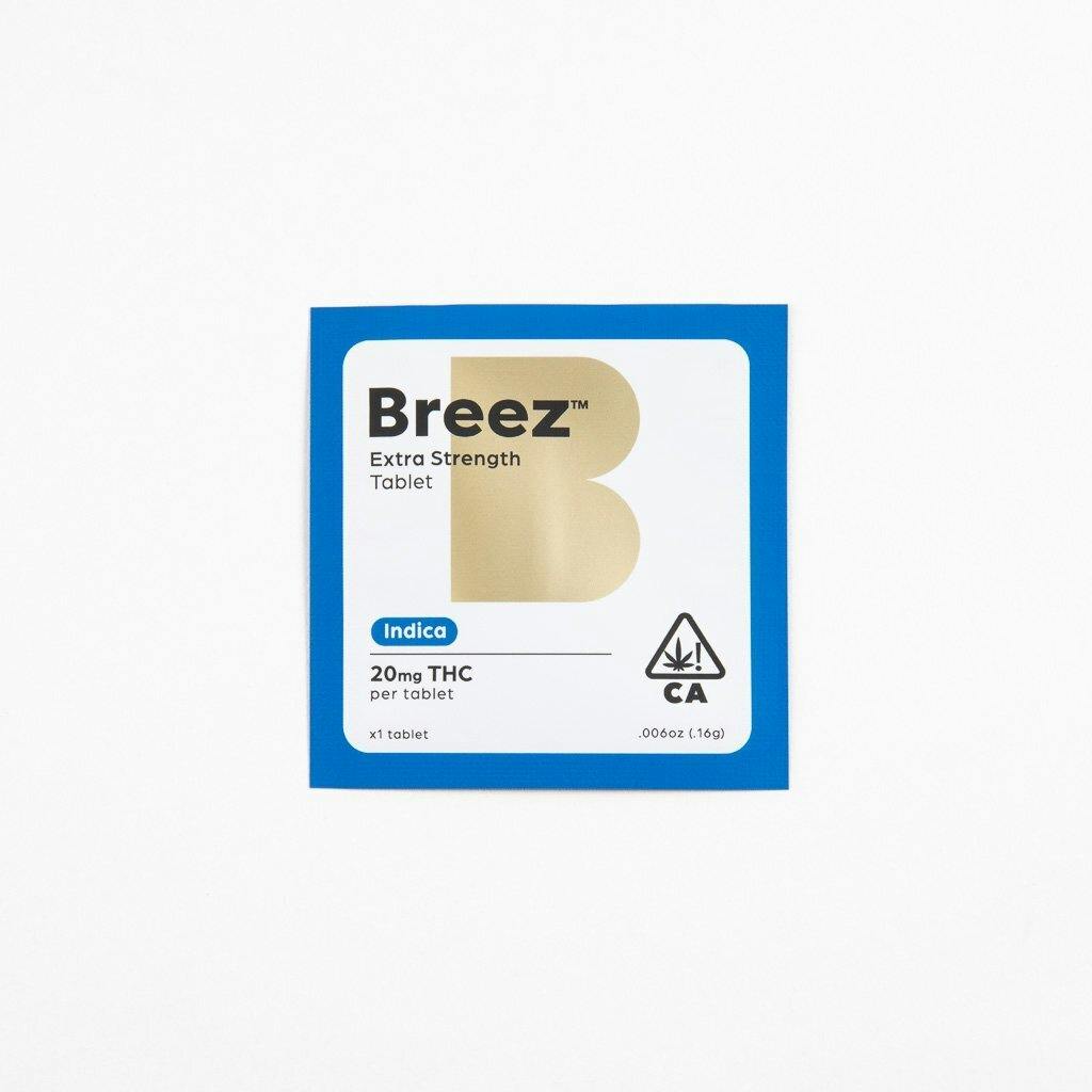 Breez — Extra Strength Tablet Tin Indica Single Unit 1000 MG THC