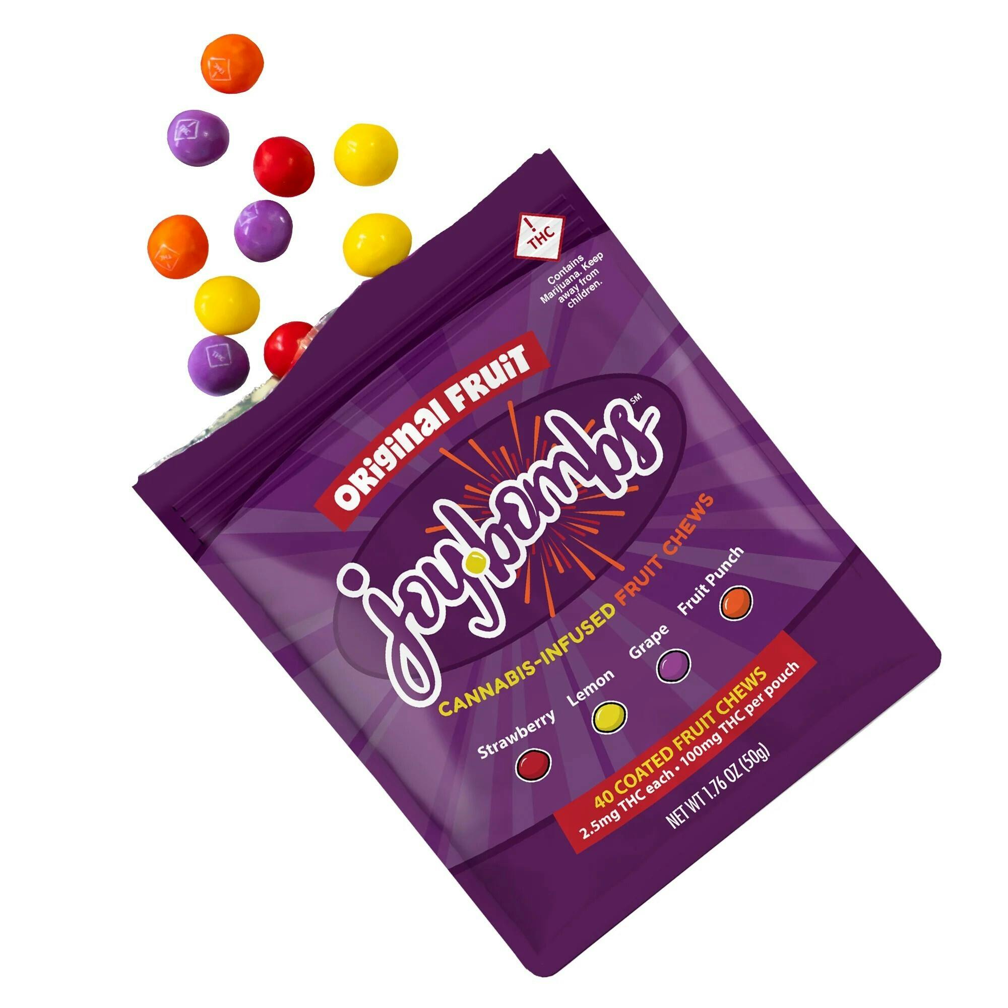 Joy Bombs Original Fruit - 100mg THC (40pk / 2.5mg THC ea) by Joyibles
