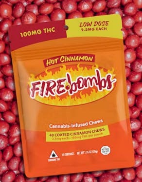 Fire Bombs Hot Cinnamon - 100mg THC (40pk / 2.5mg THC ea) by Joyibles